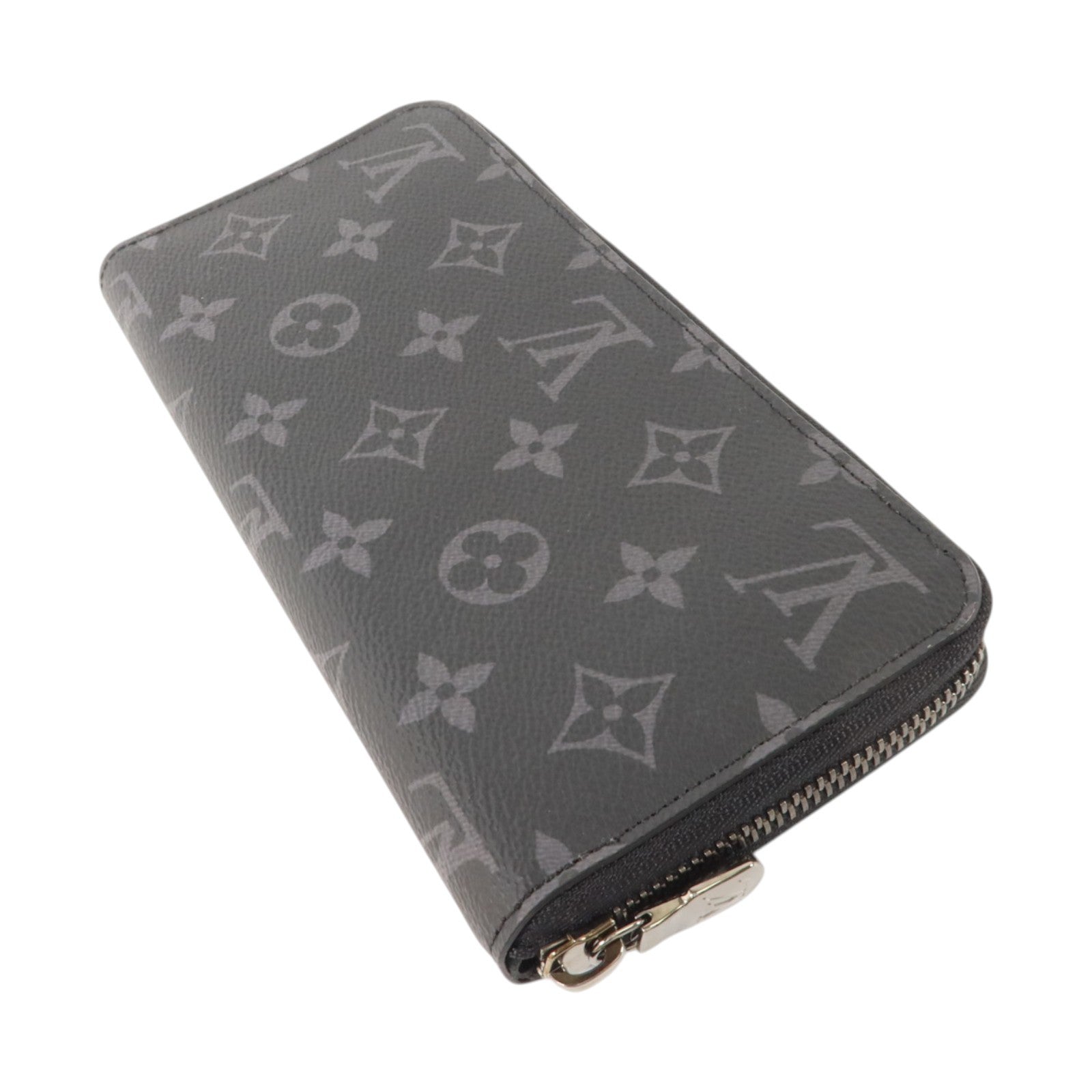 LOUIS VUITTON Monogram Eclipse Zippy Wallet Horizontal銀扣長錢包