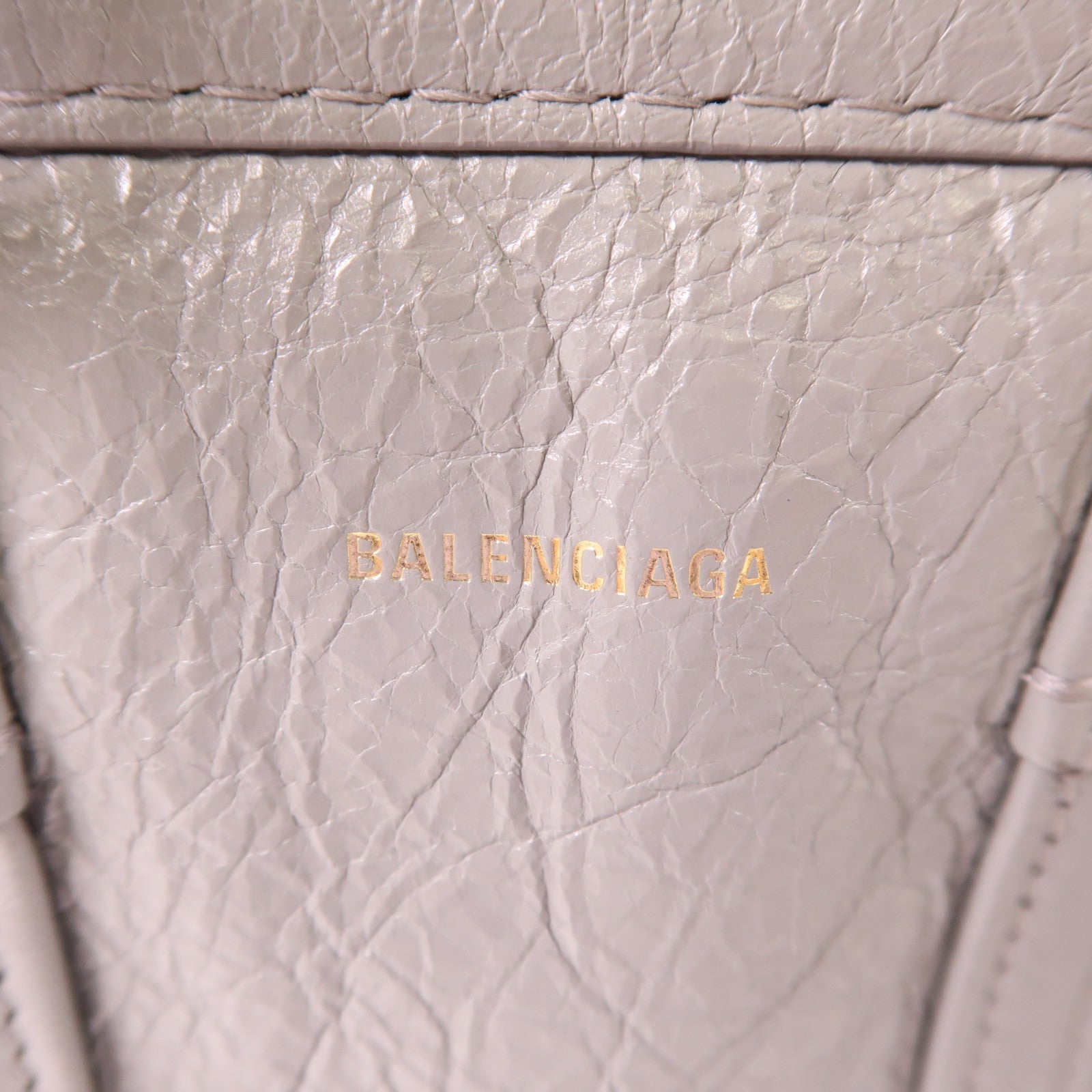 BALENCIAGA 牛皮皮革Bazaar Shopper XXS銀扣手挽肩背兩用袋