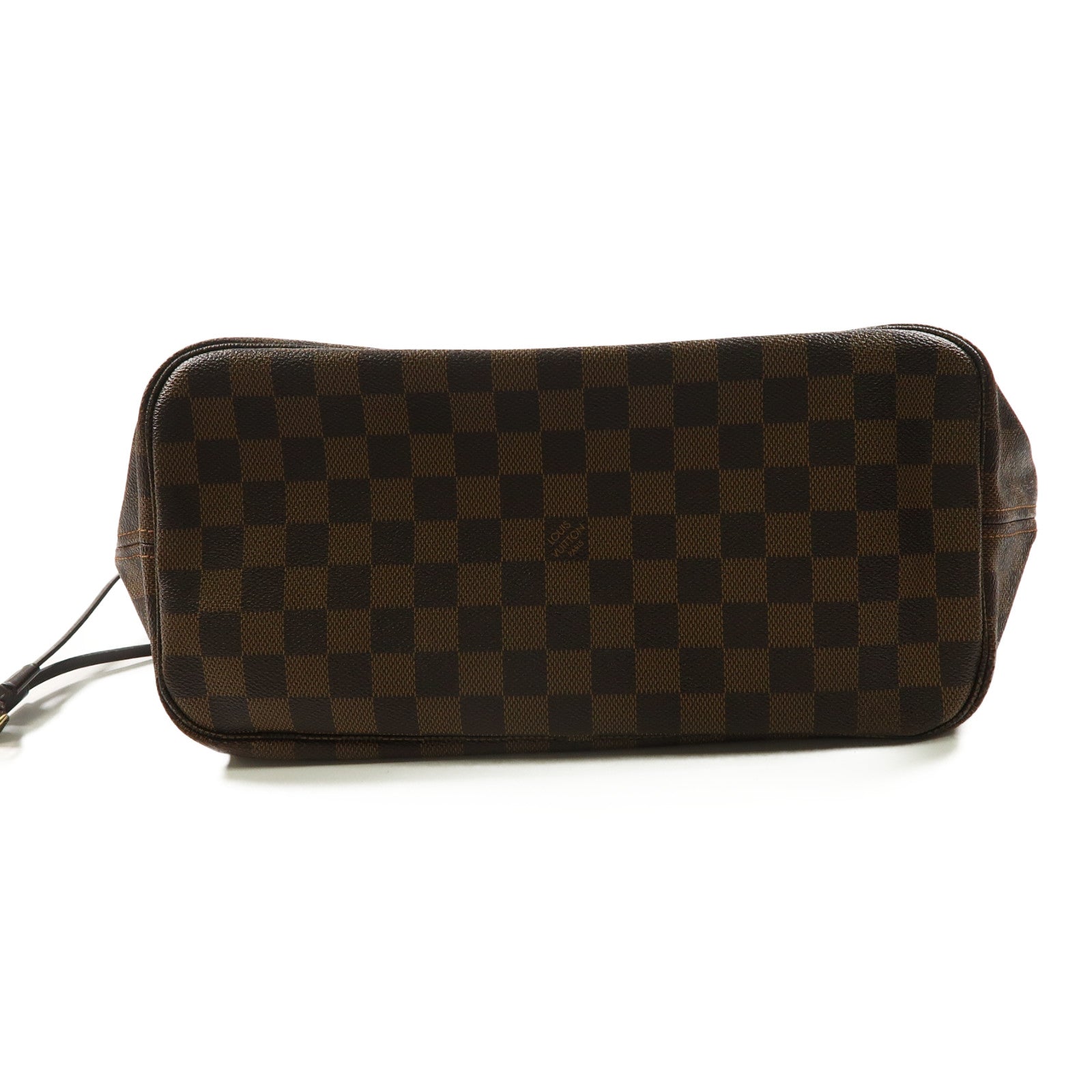 LOUIS VUITTON Damier Neverfull MM金扣肩背袋/手挽袋啡色