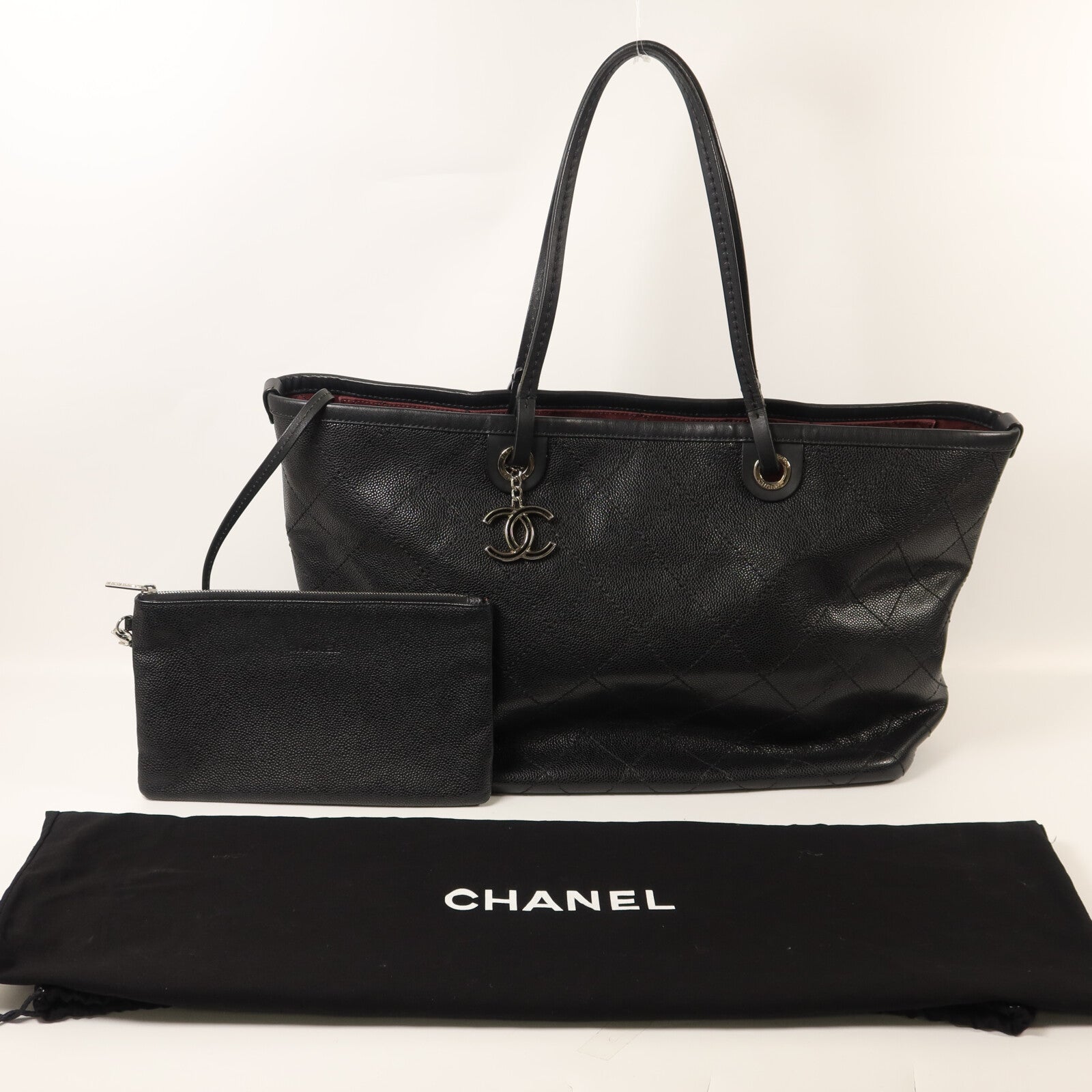CHANEL 牛皮皮革On the Road Tote手挽袋