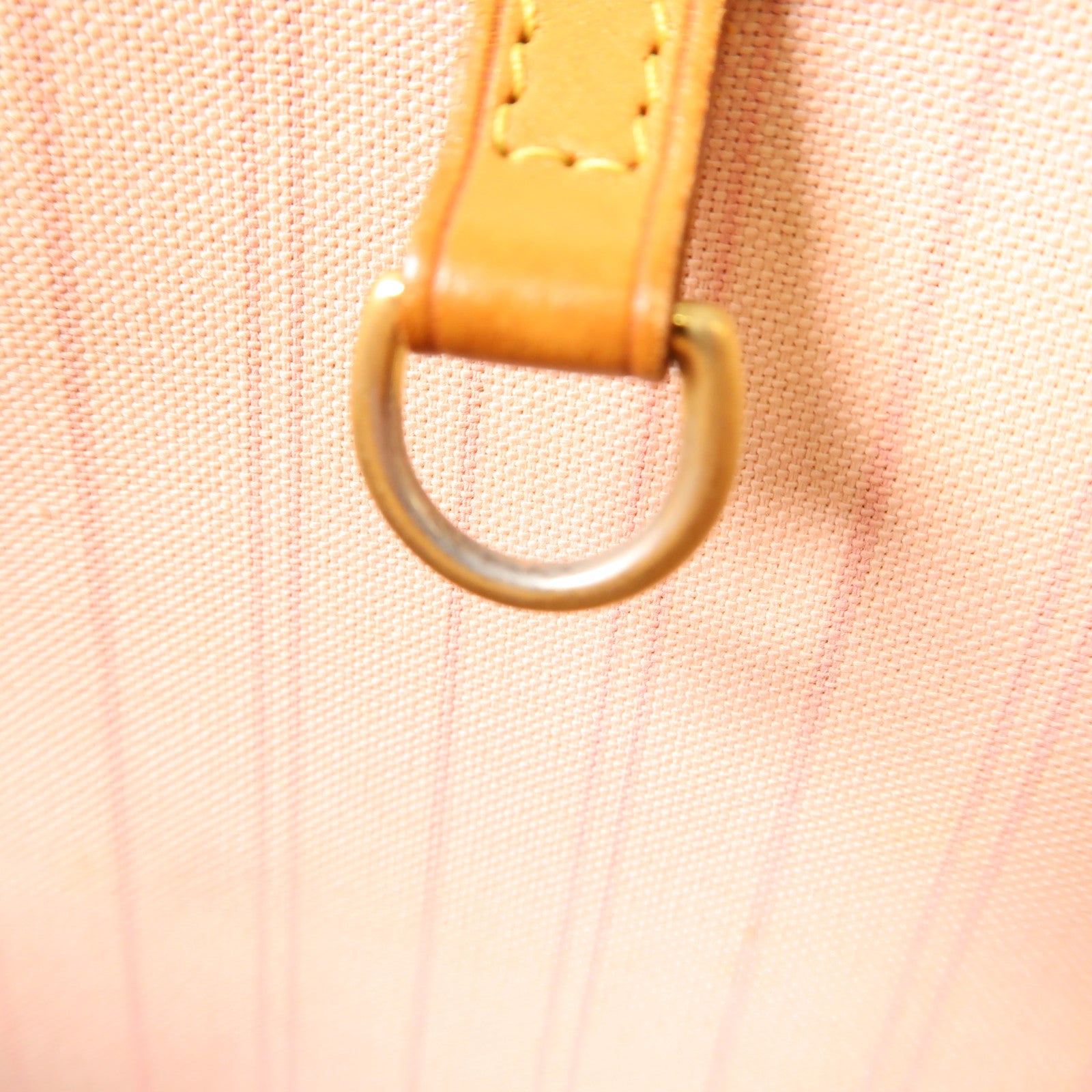 LOUIS VUITTON Damier Azur Neverfull MM金扣手挽袋白色