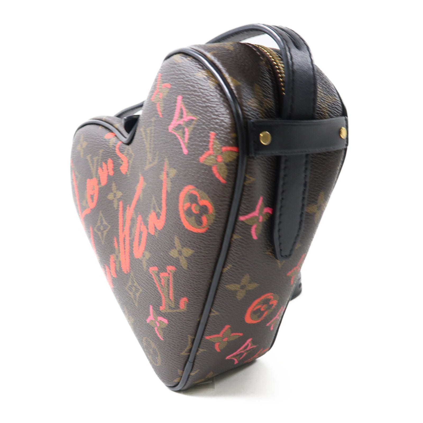 LOUIS VUITTON Monogram Sac Coeur Fall In Love金扣肩背袋棕色