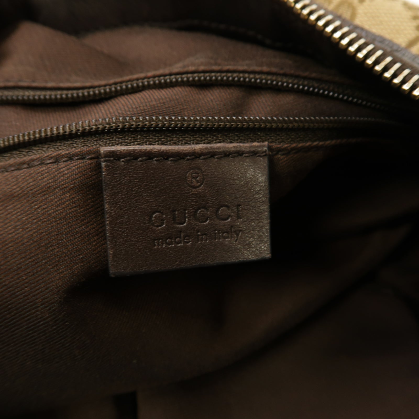 GUCCI 【激減優惠】帆布Shoulder Bag金扣肩背袋棕色