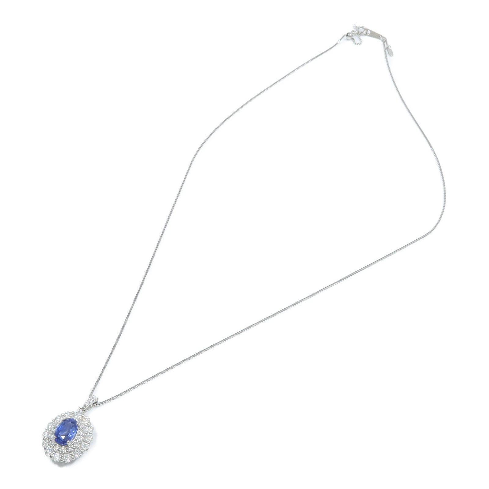 JEWELRY PT950/PT850鉑金Sapphire Diamond Necklace藍寶石/鑽石項鍊