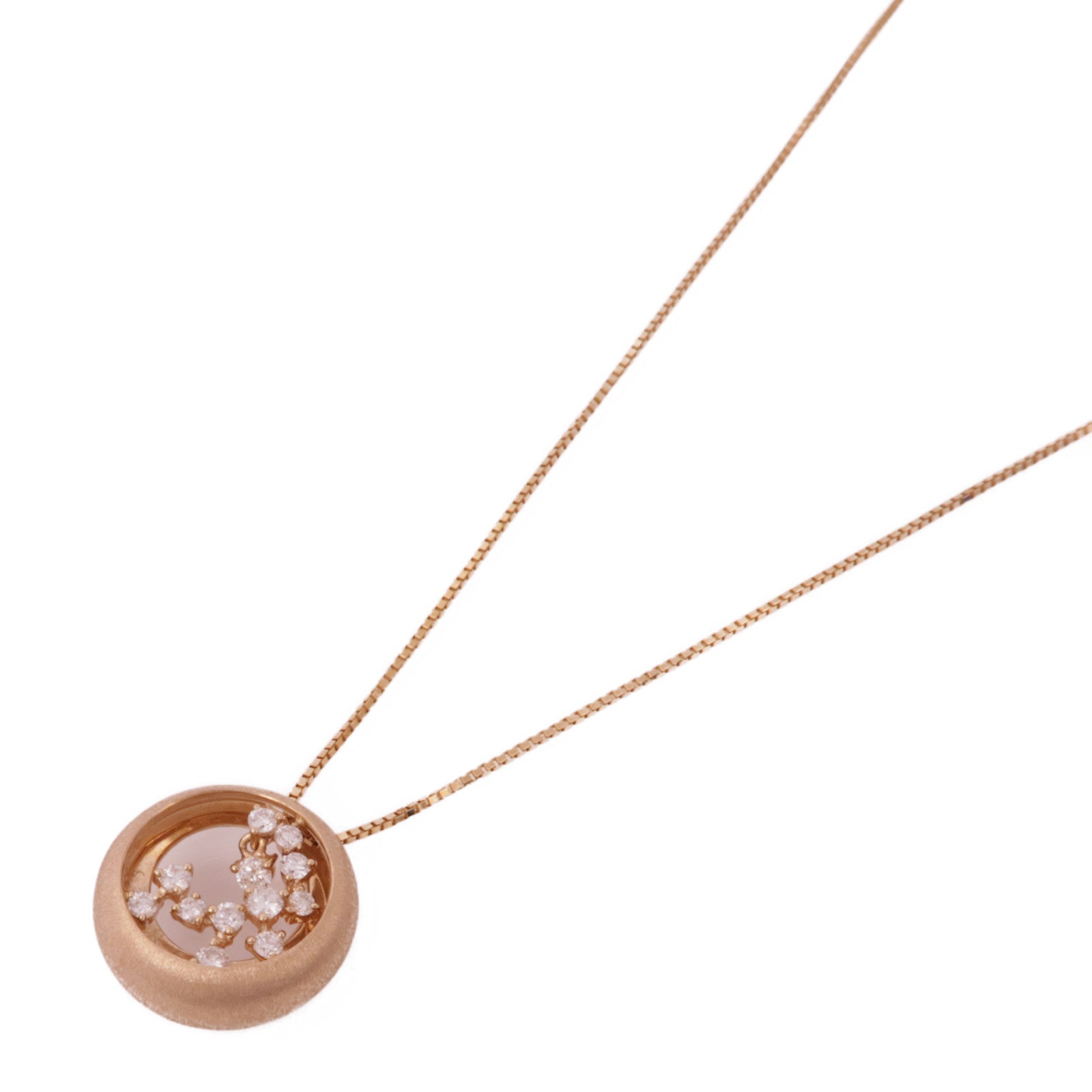 JEWELRY Diamond Necklace 18K Pink Gold