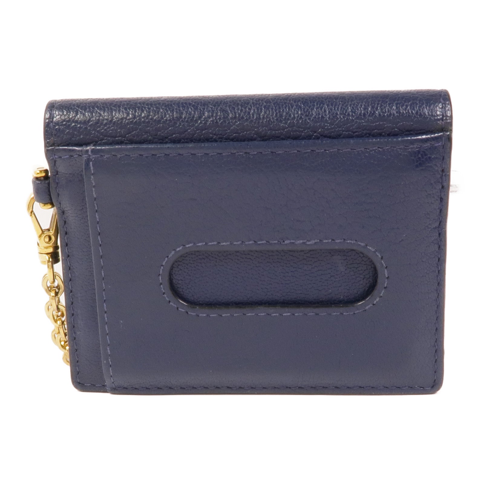 Miu Miu 牛皮皮革Card Case銀扣卡片套