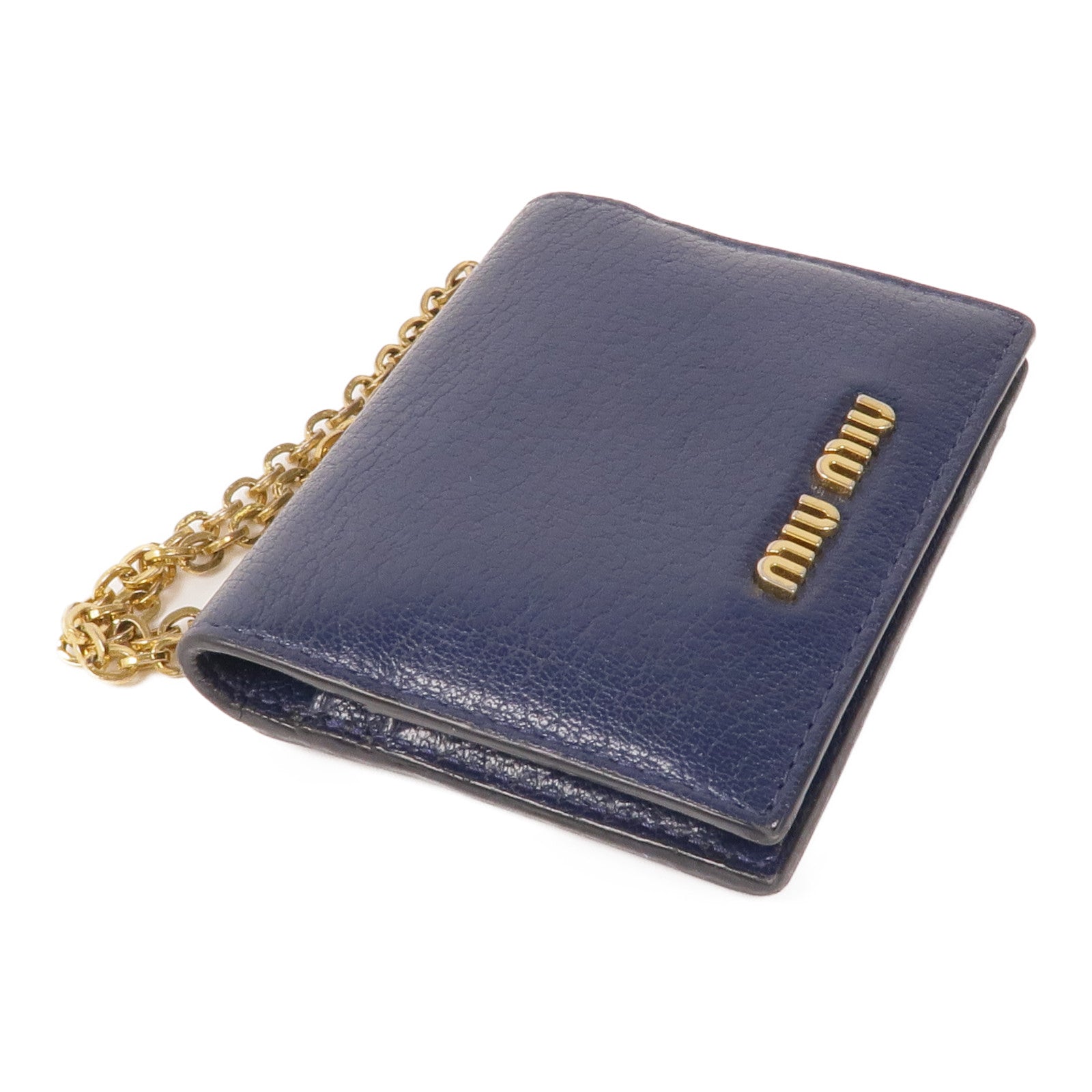 Miu Miu 牛皮皮革Card Case銀扣卡片套
