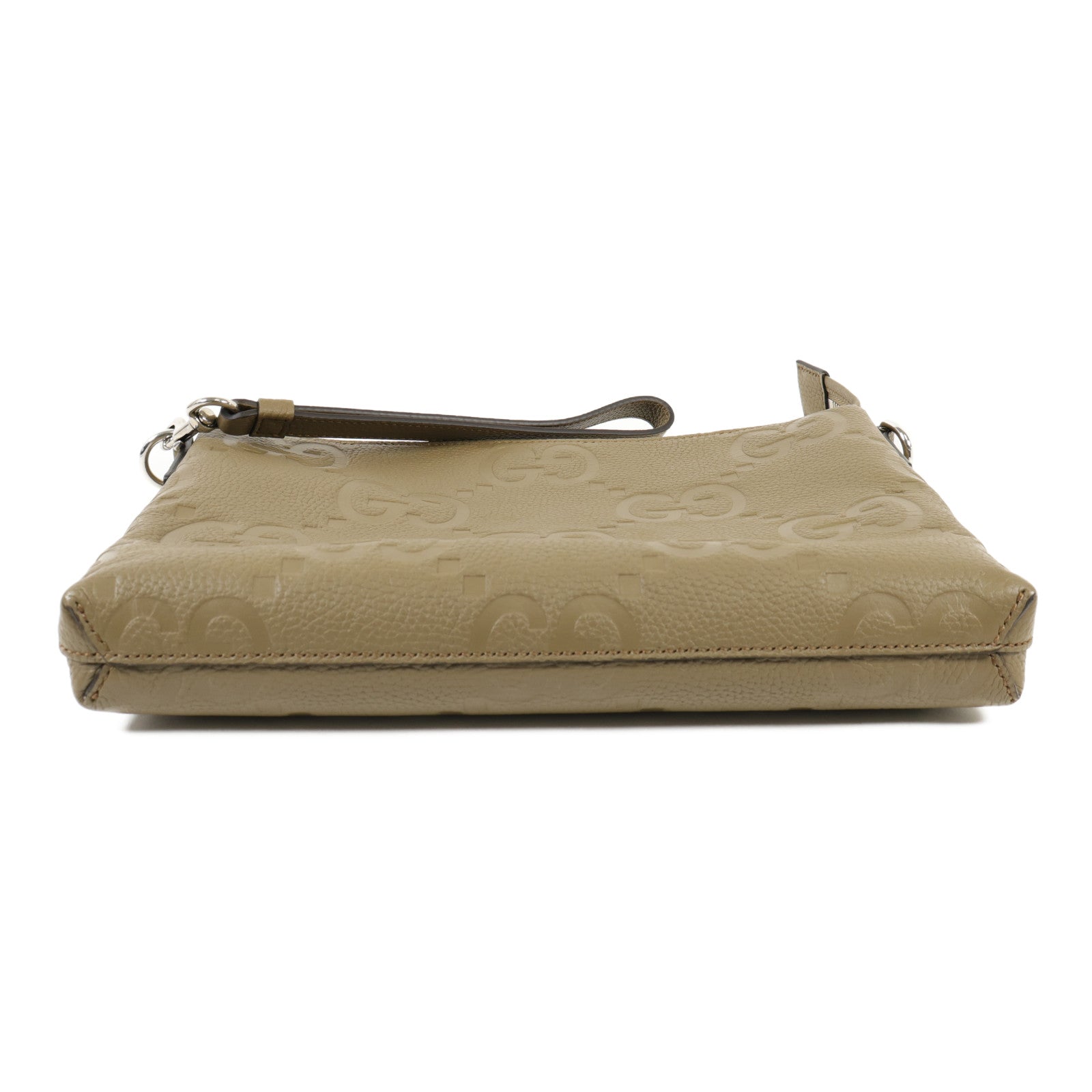 GUCCI 羊皮皮革Jumbo GG Messenger銀扣手挽肩背兩用袋