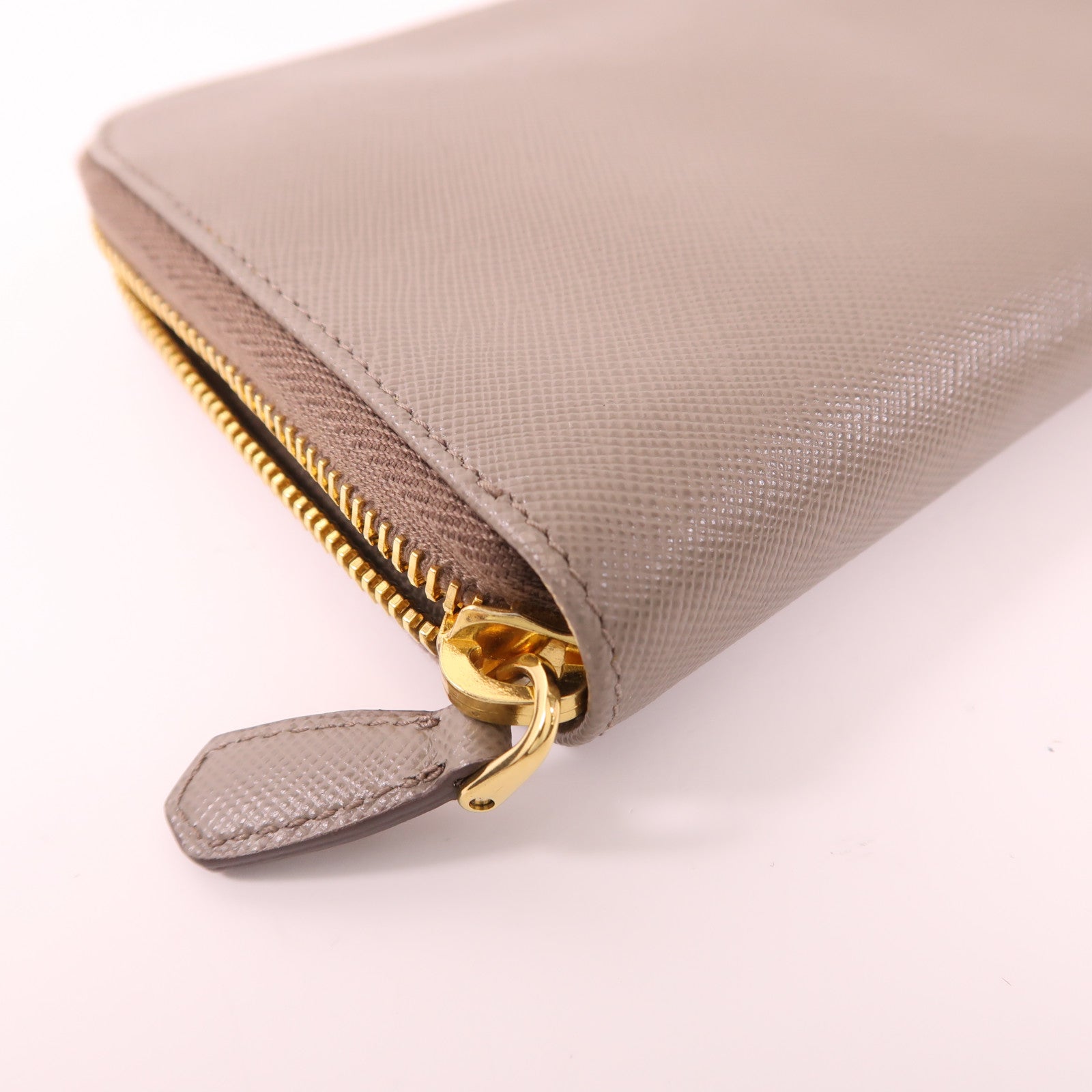 PRADA GHW Zipper Long Wallet  IM0506 Calfskin Leather Brown