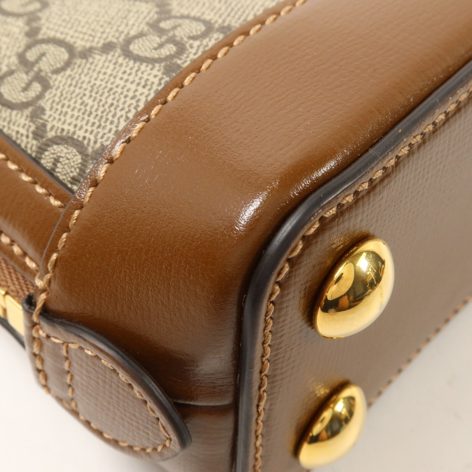 GUCCI 塗層帆布Horsebit 1955 Top Handle手挽肩背兩用袋