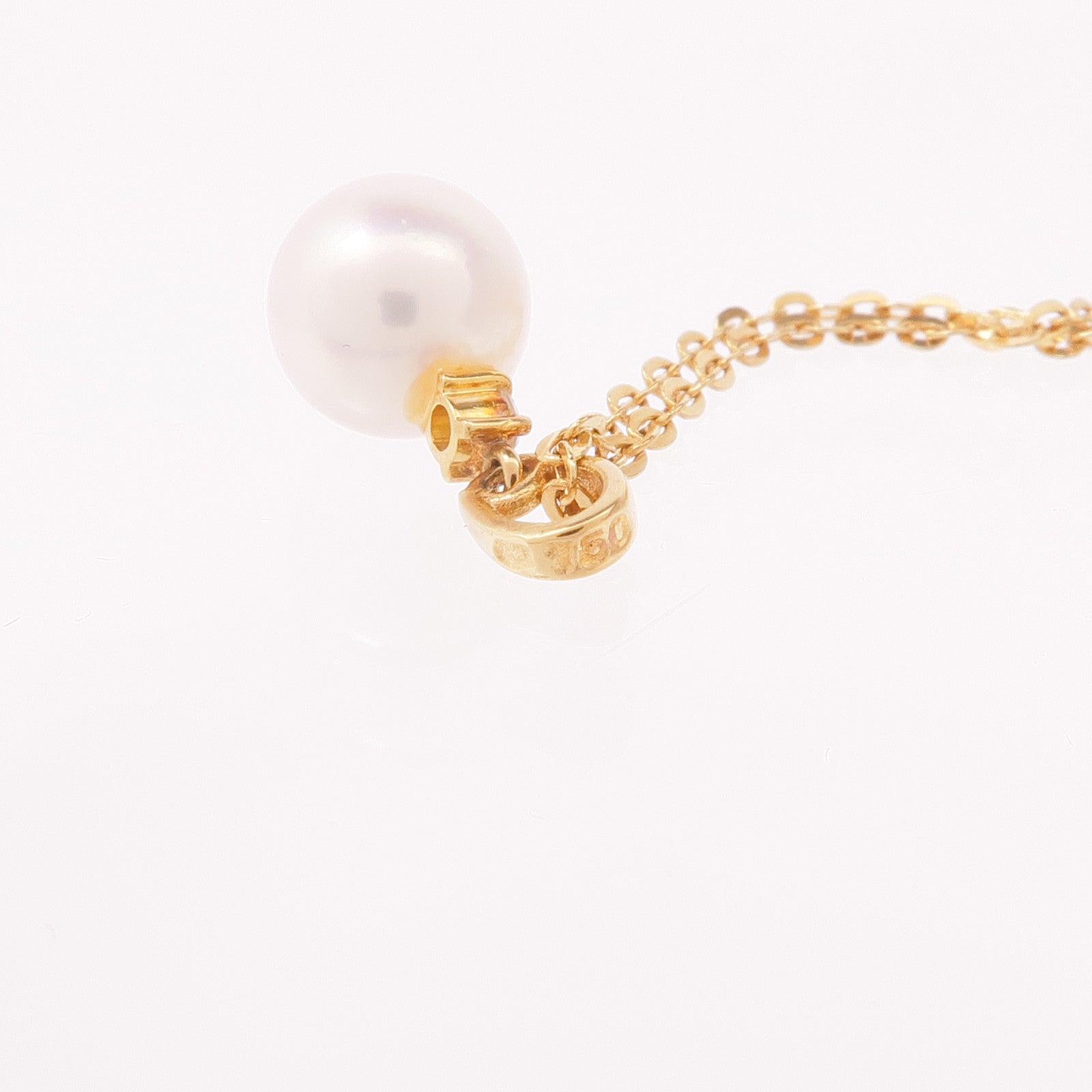 MIKIMOTO 18K黃金Pearl Diamond Necklace珍珠/鑽石項鍊