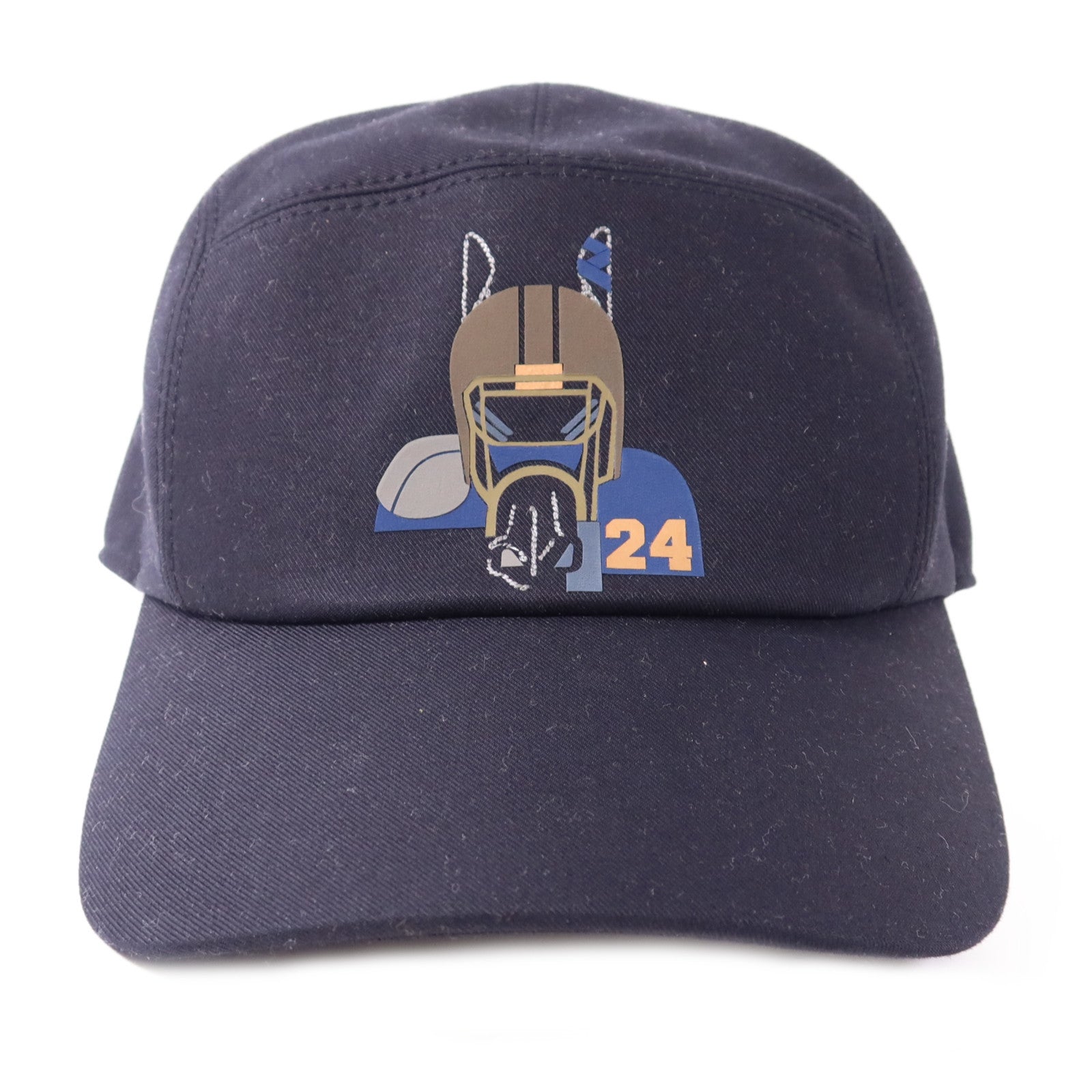 HERMES Nevada Quarterb'H Cap Cotton Navy