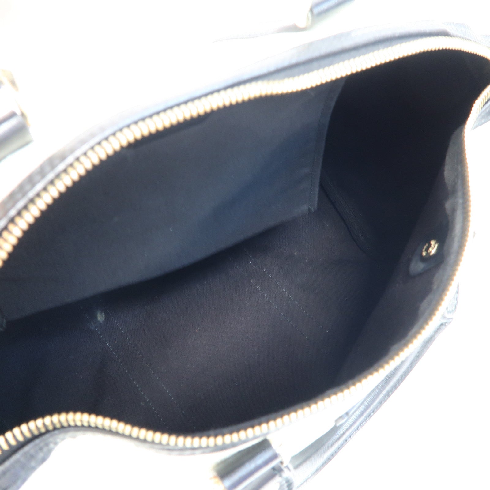 GUCCI 塗層帆布/皮革Handbag金扣手挽袋白色/黑色