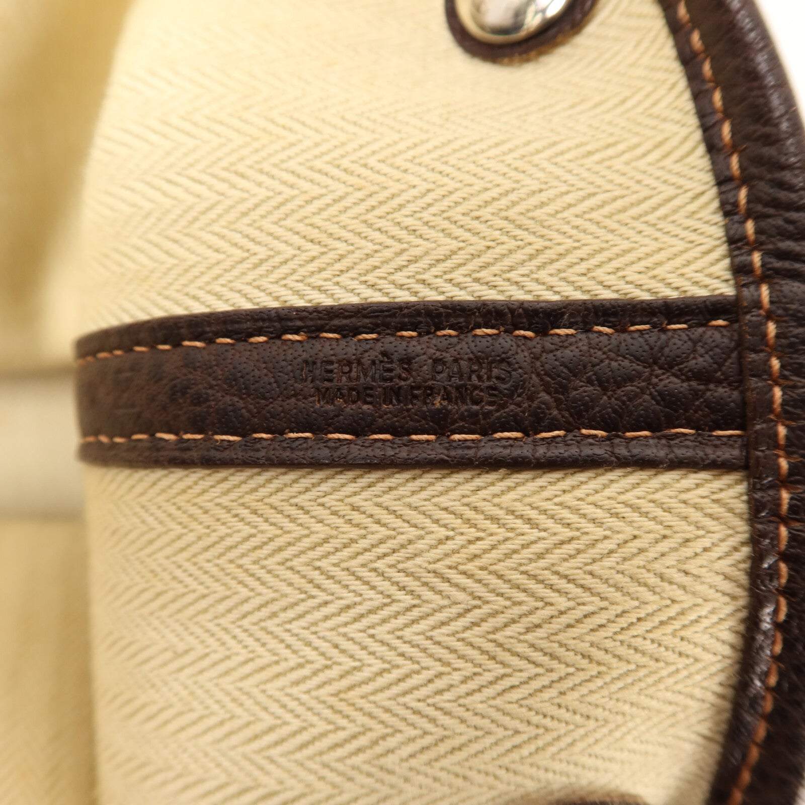 HERMES Amazonia Garden Party PM銀扣手挽袋Brown