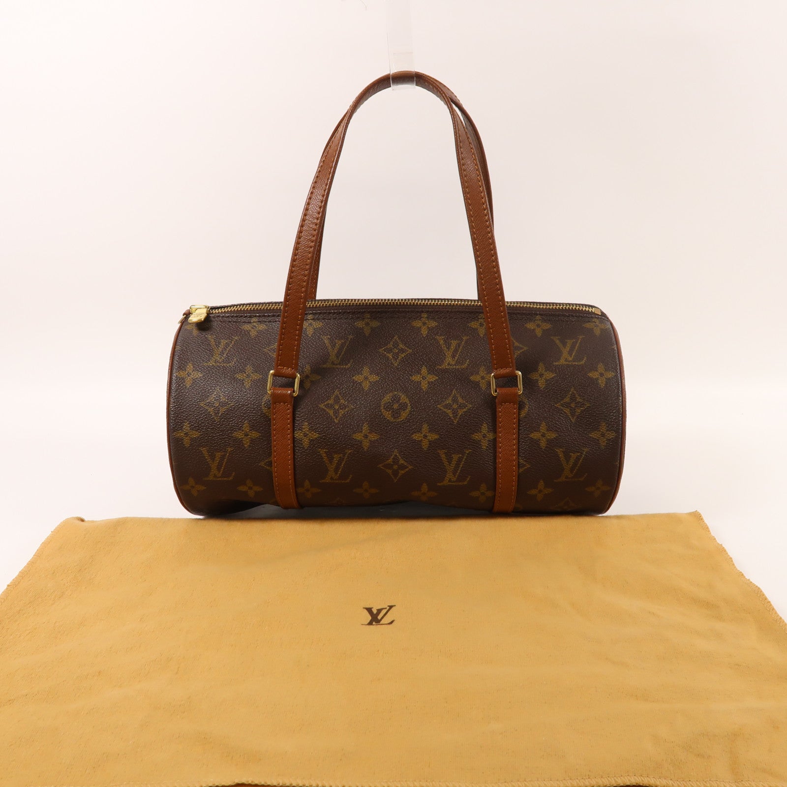 LOUIS VUITTON Monogram Papillon 30金扣手挽袋