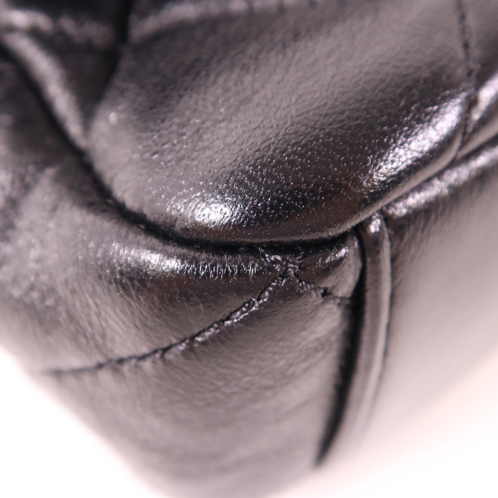 CHANEL 牛皮皮革Chain Shoulder金扣手挽肩背兩用袋