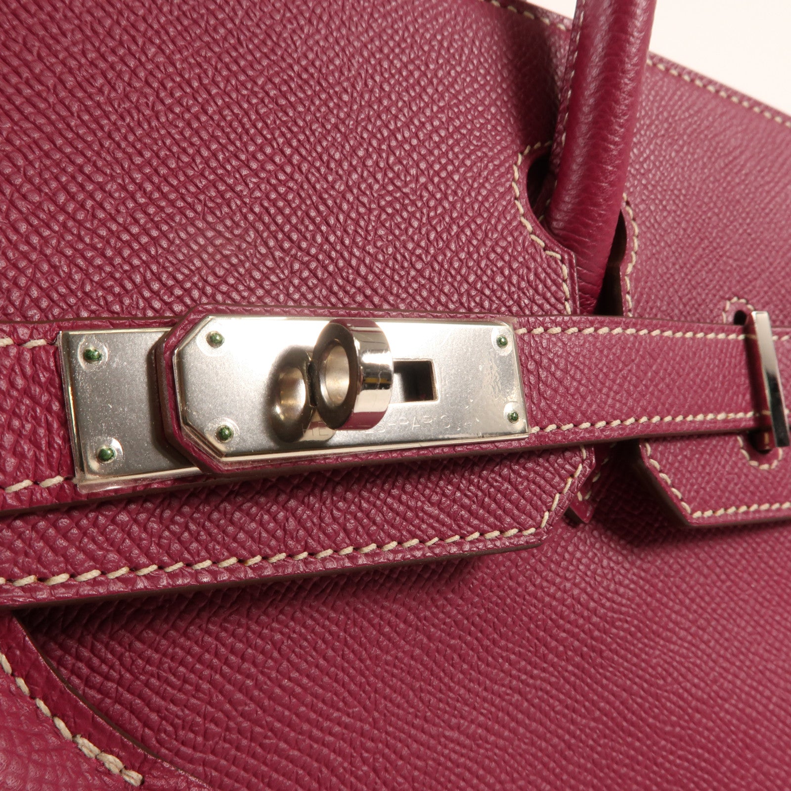 HERMES Epsom皮革Birkin 30銀扣手挽袋
