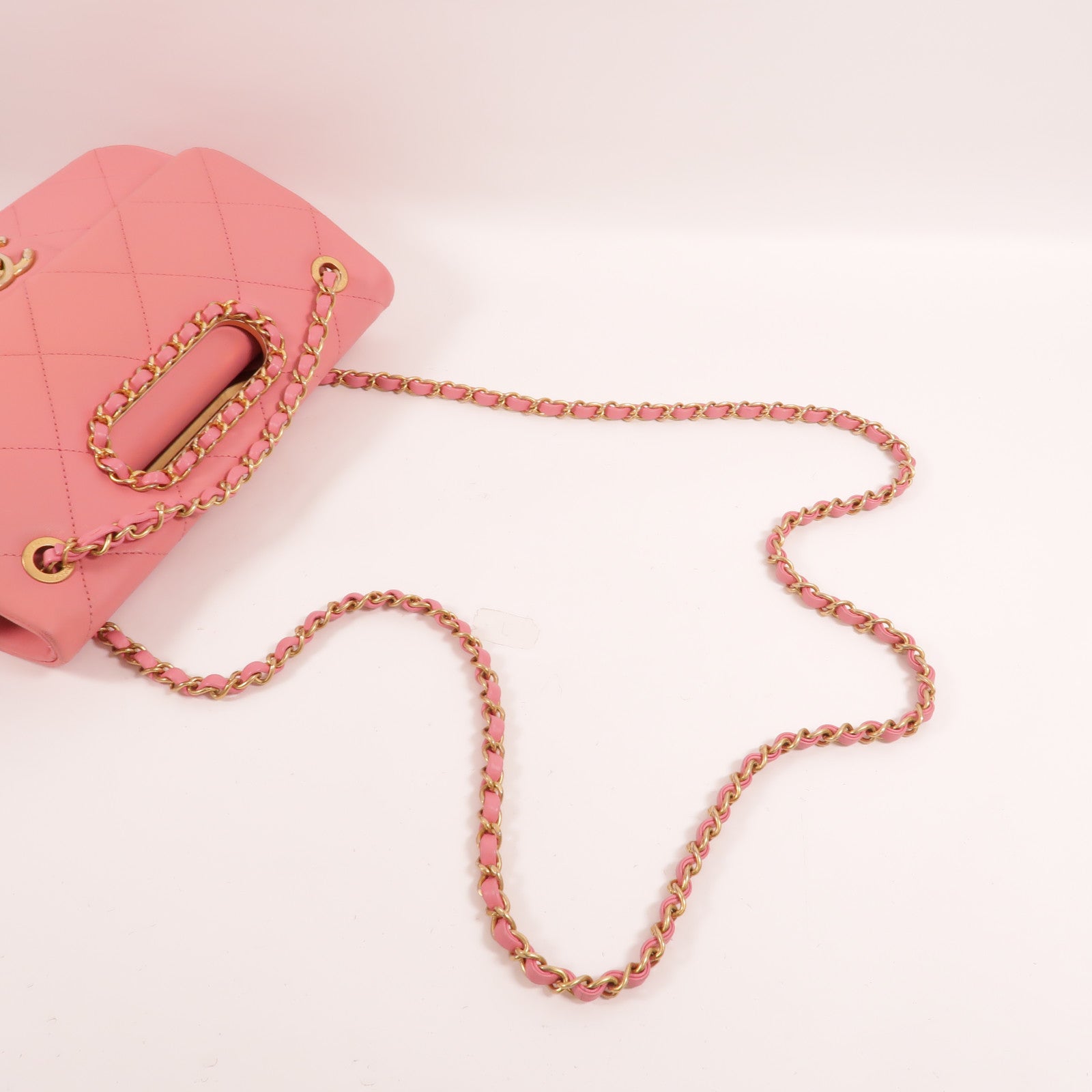 CHANEL 羊皮皮革A Real Catch Flap Bag手挽肩背兩用袋