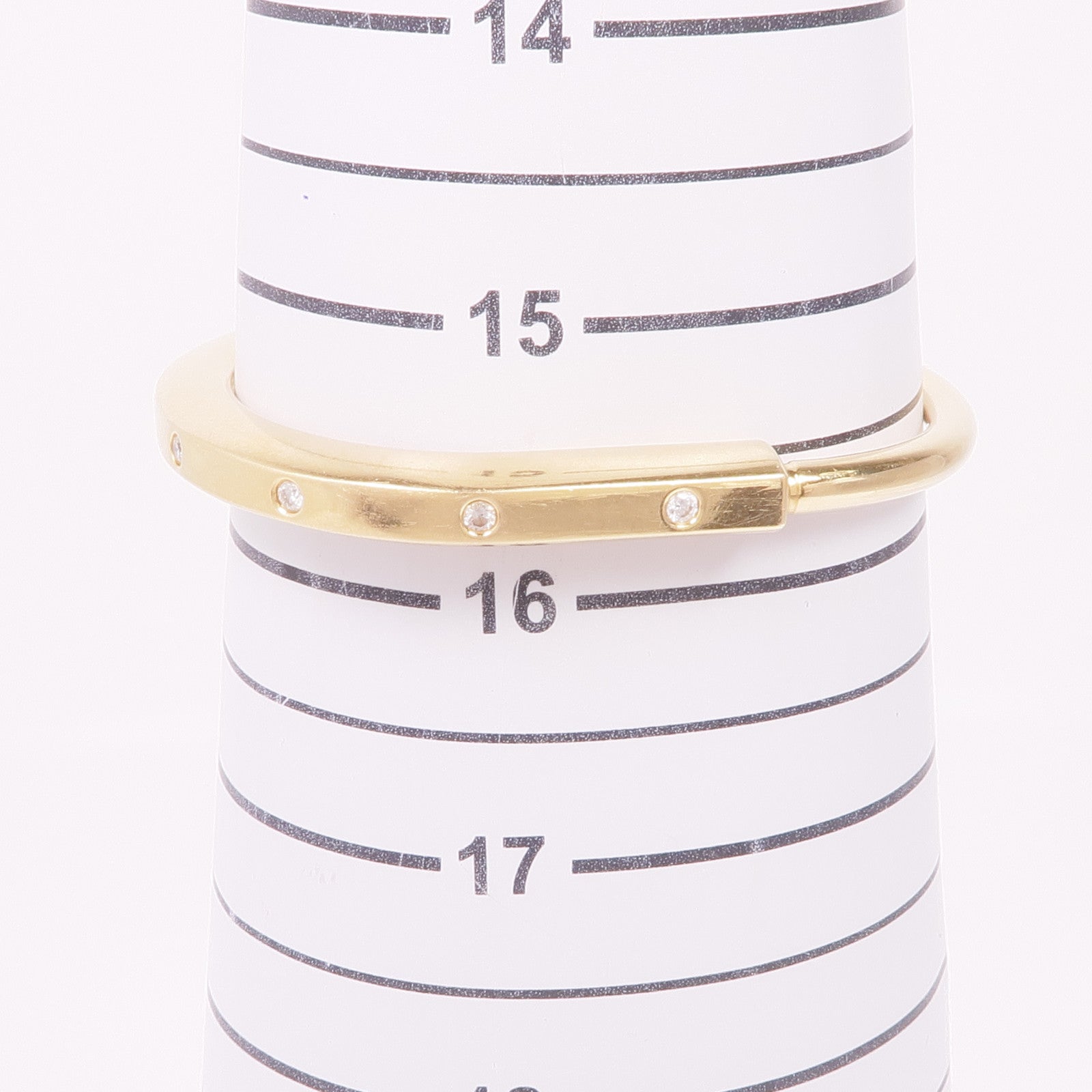 TIFFANY＆CO 18K黃金Tiffany Lock鑽石手鐲