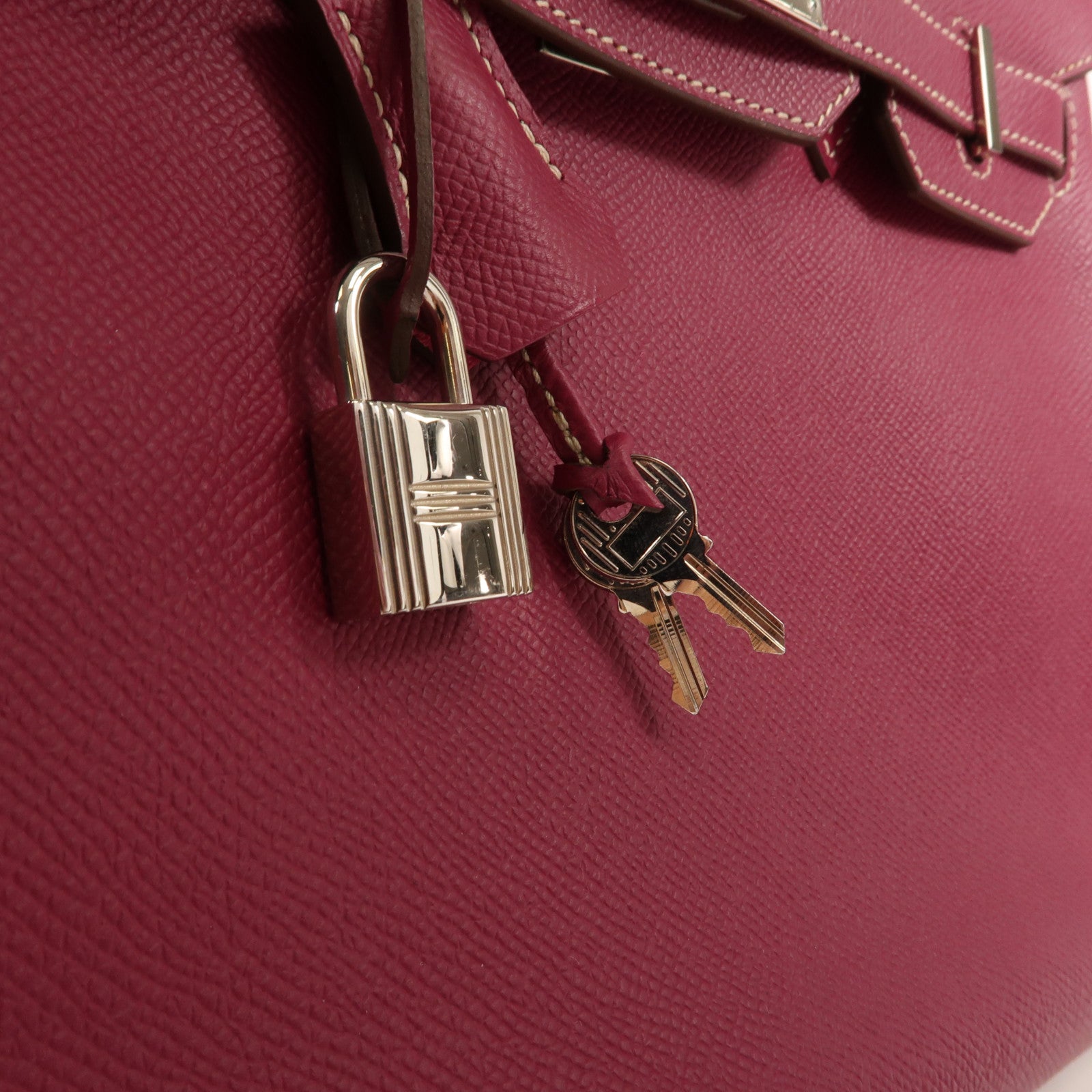 HERMES Epsom皮革Birkin 30銀扣手挽袋