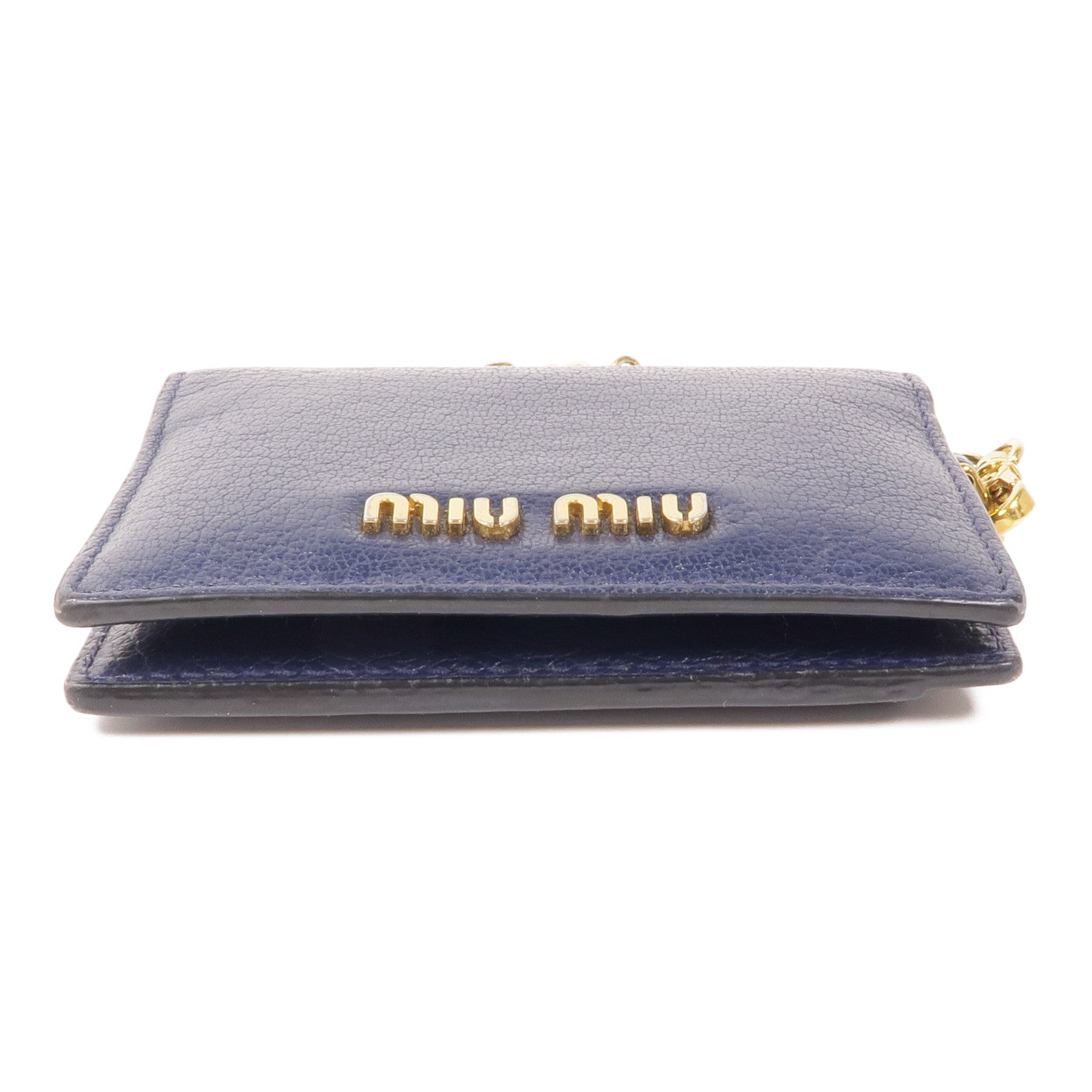 Miu Miu 牛皮皮革Card Case銀扣卡片套