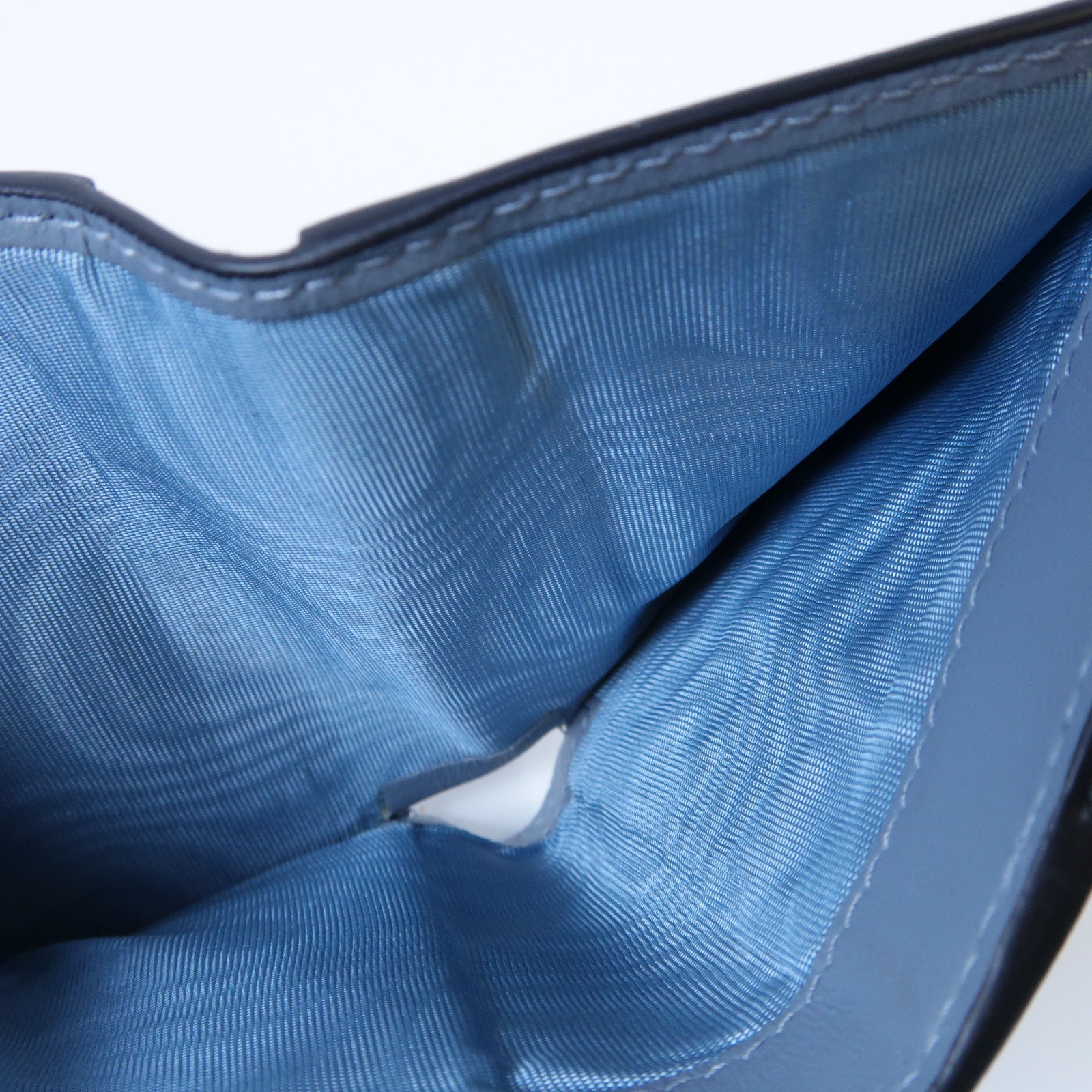 Dior 【激減優惠】牛皮皮革Saddle Medium Wallet金扣錢包灰藍色