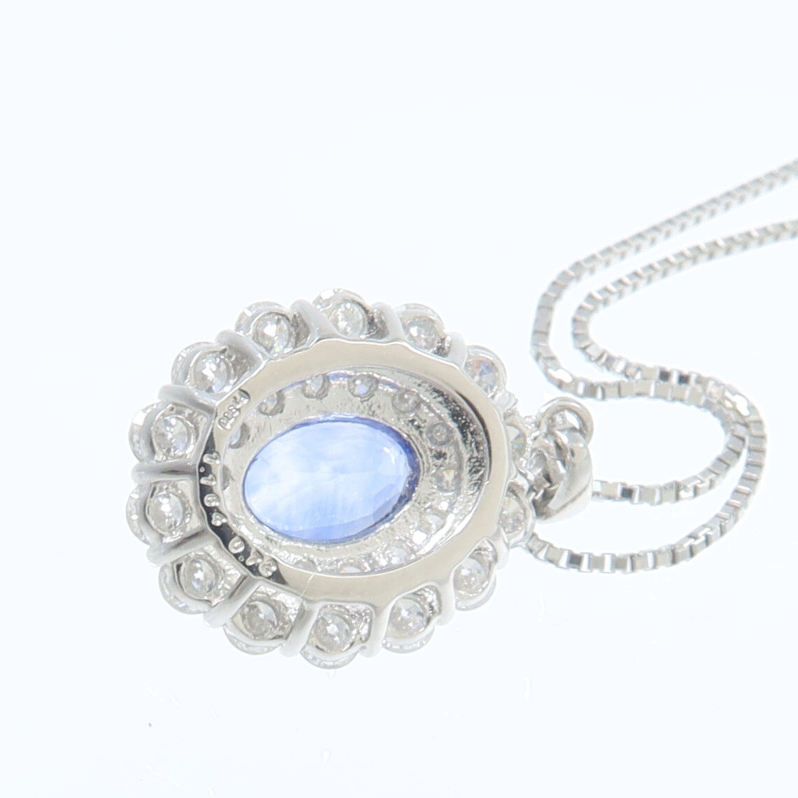 JEWELRY PT950/PT850鉑金Sapphire Diamond Necklace藍寶石/鑽石項鍊