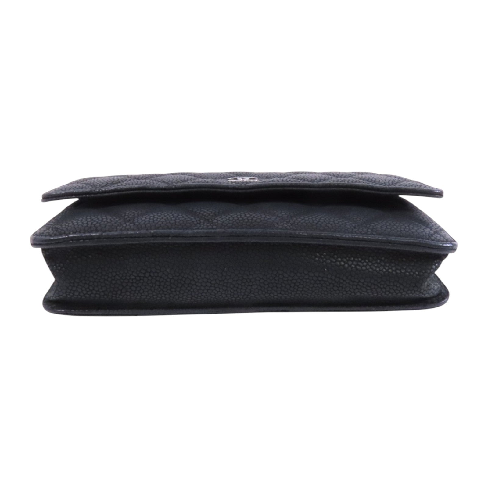 CHANEL 牛皮皮革WOC Wallet On Chain銀扣鏈帶肩背袋