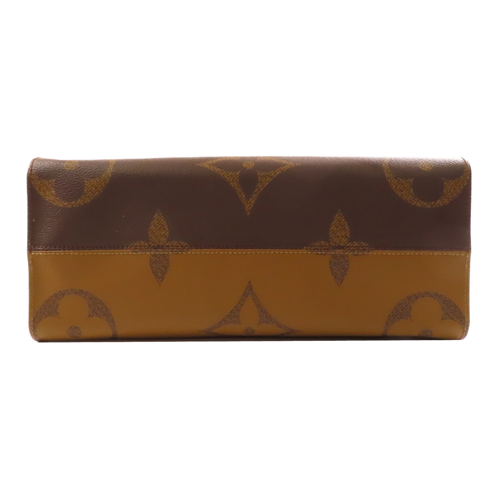 LOUIS VUITTON Monogram Giant OnTheGo MM金扣手挽肩背兩用袋棕色