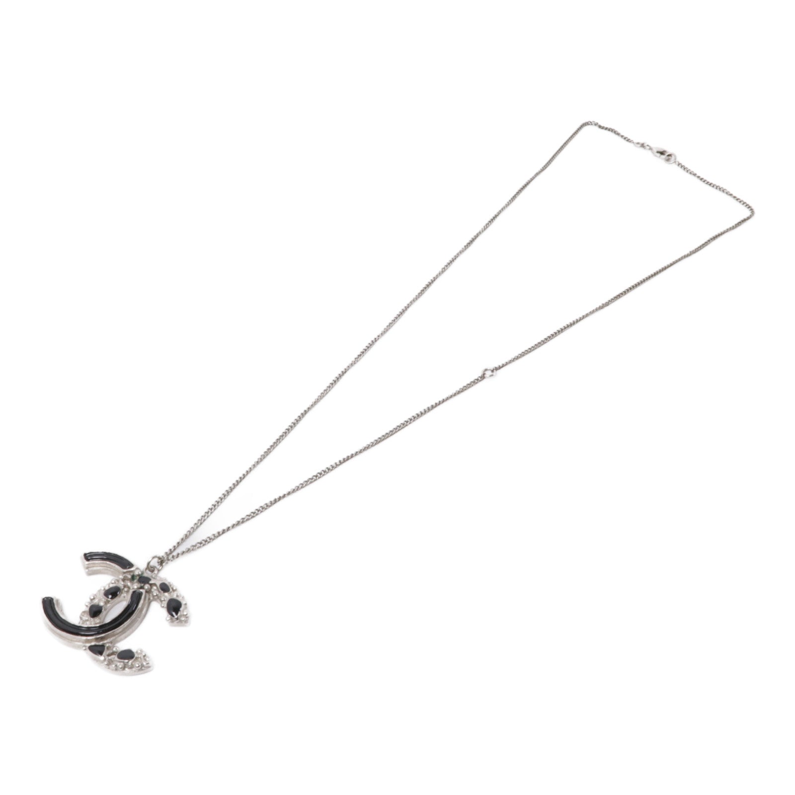 CHANEL 金屬Necklace項鍊銀色/黑色