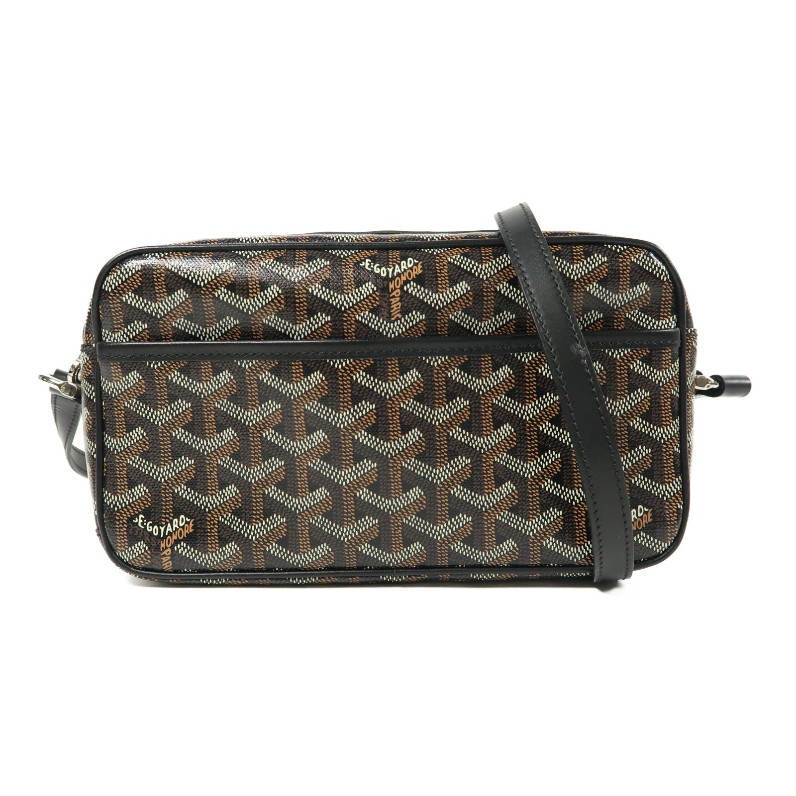 GOYARD 塗層帆布Cap-Vert PM銀扣肩背袋