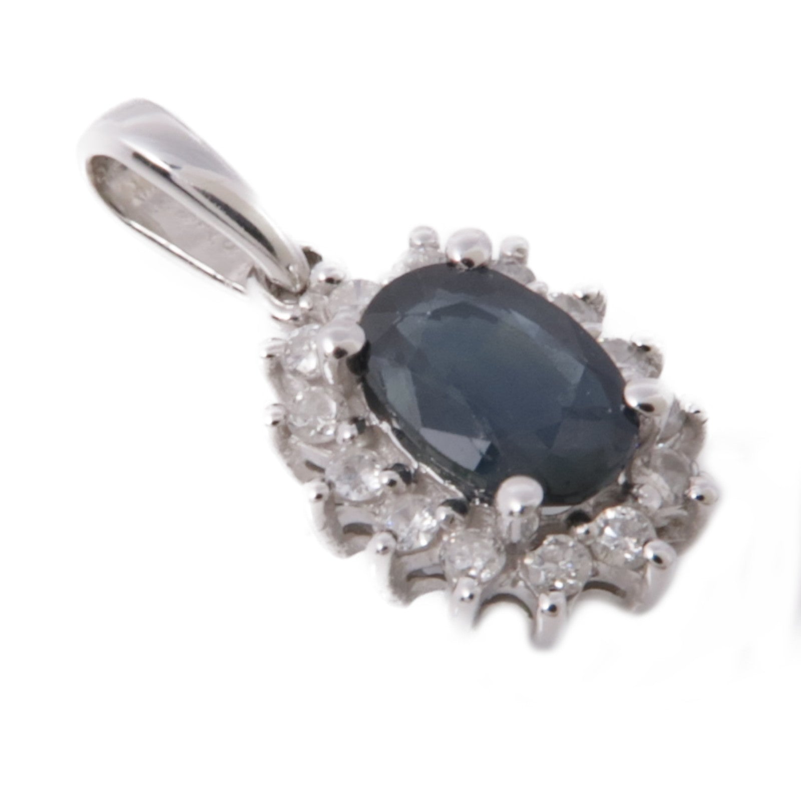 JEWELRY 18K白金Topaz/Diamond Pendant Top黃玉/鑽石吊墜