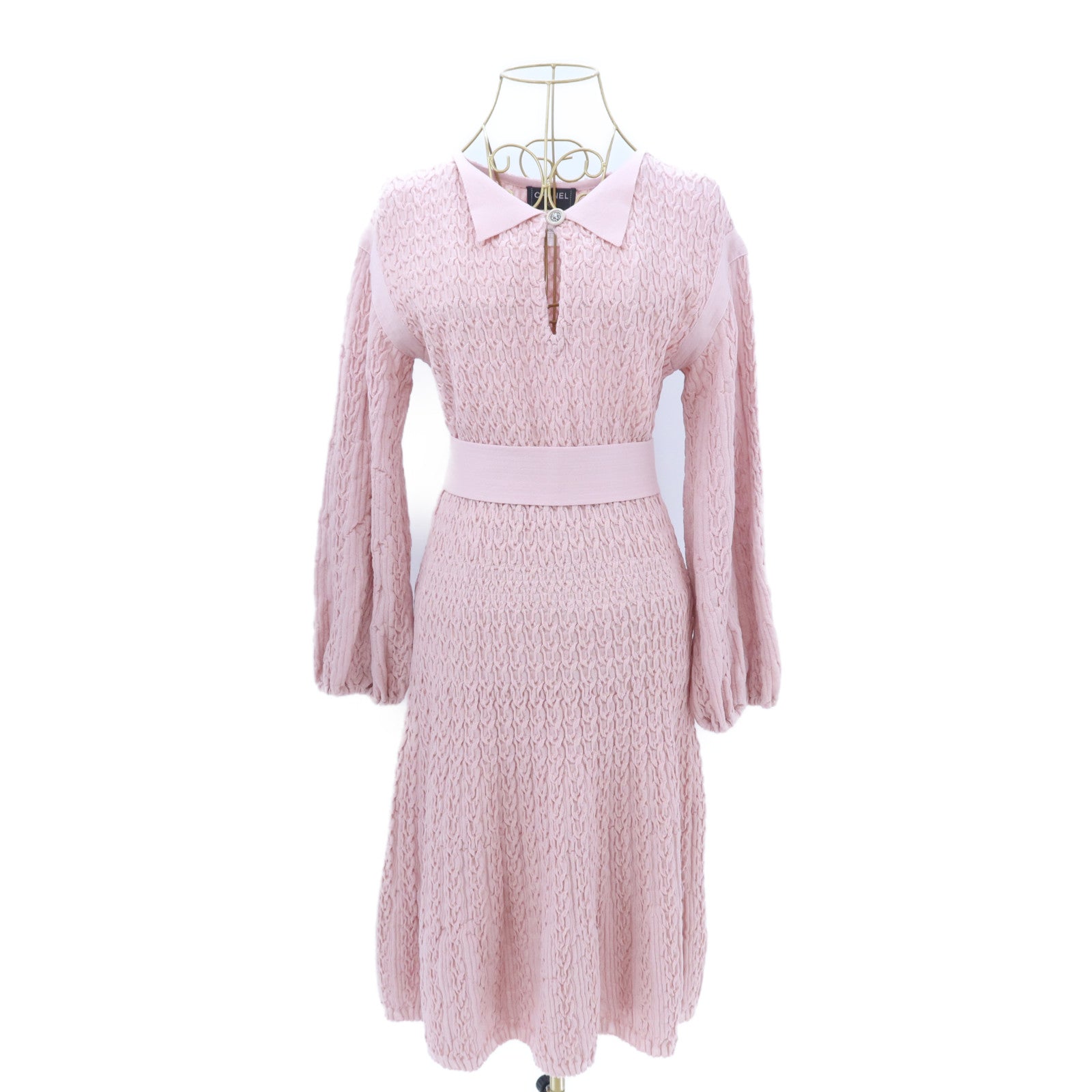 CHANEL Wool/Nylon Lion Button Long Dress連身裙