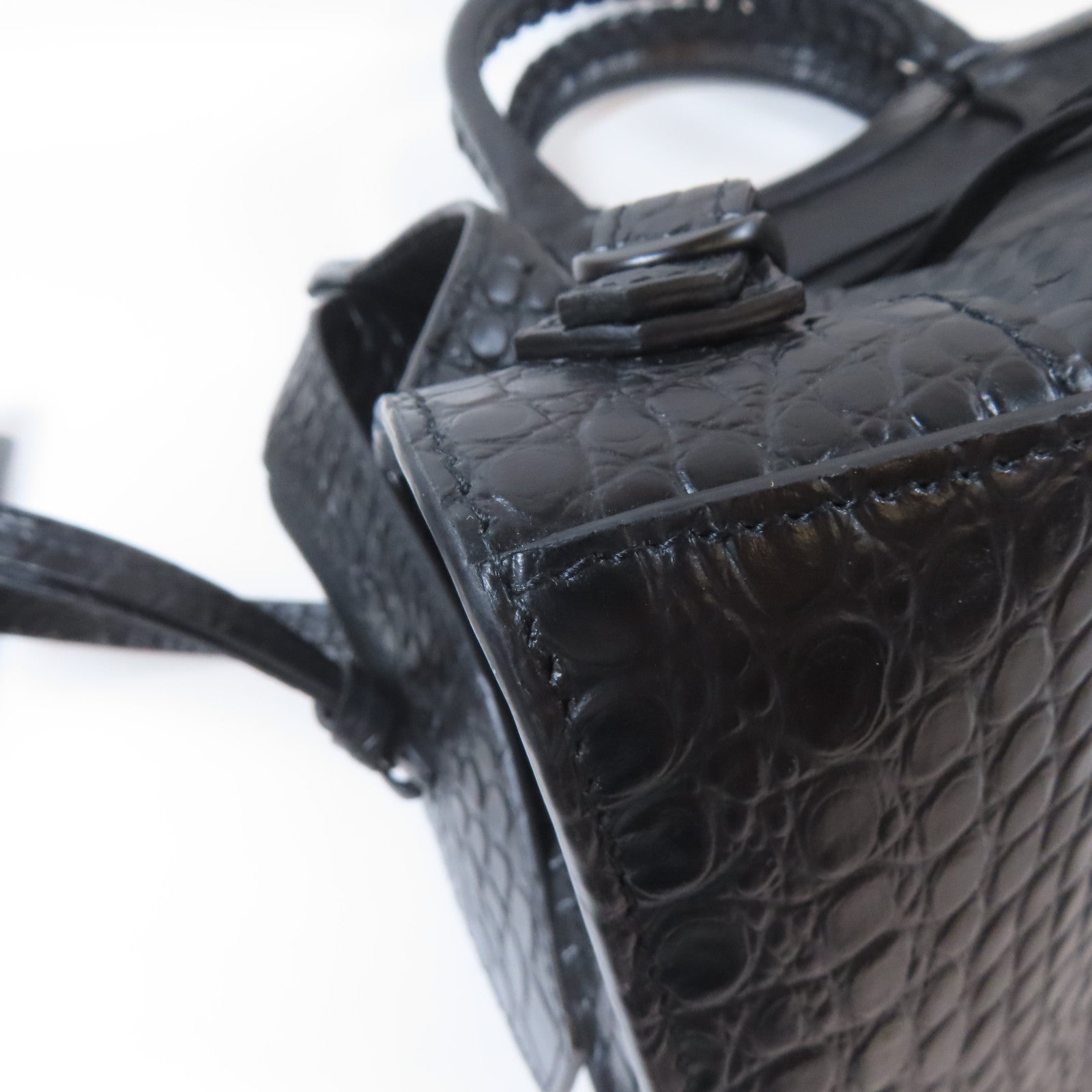 BALENCIAGA 皮革Neo Classic City黑扣手挽肩背兩用袋黑色
