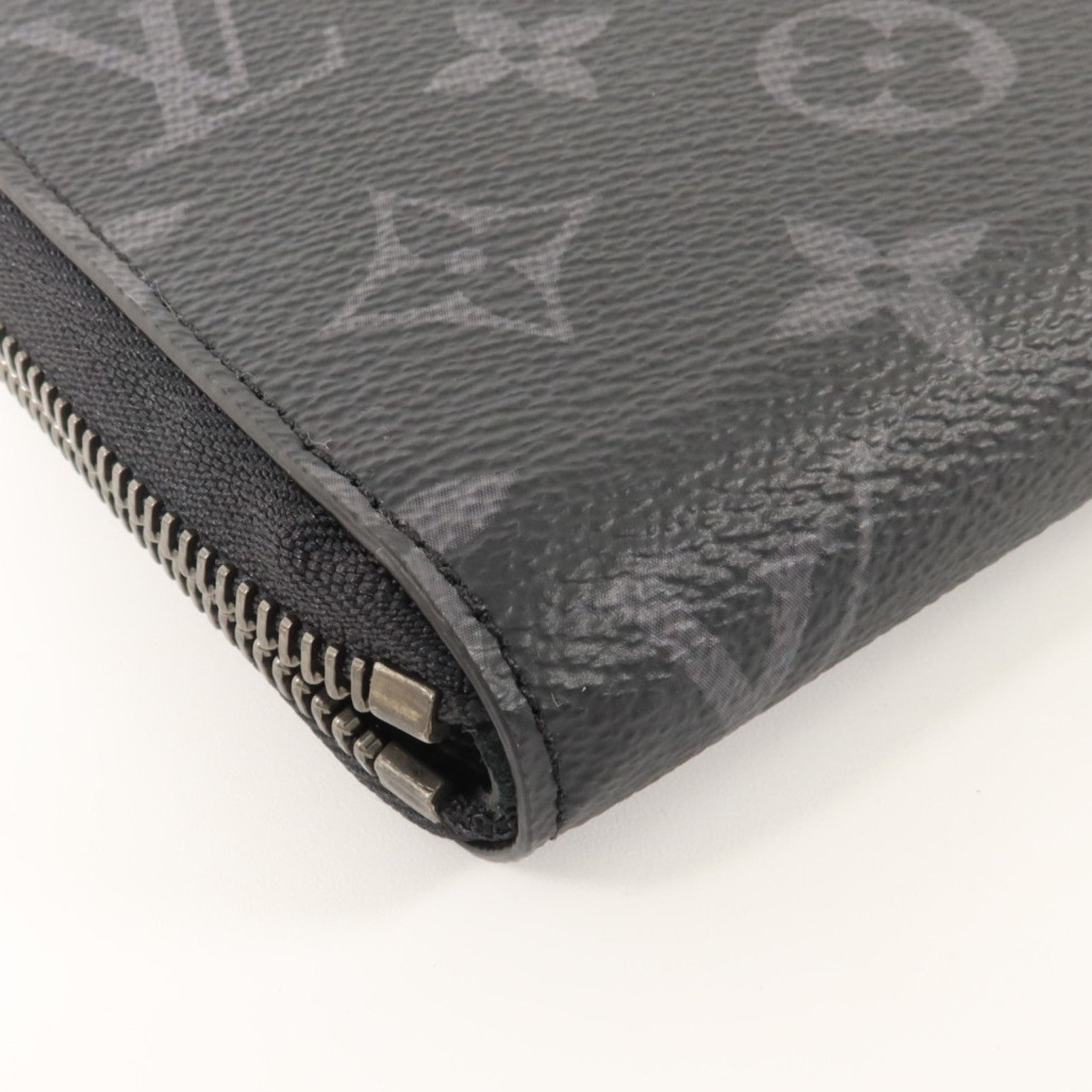 LOUIS VUITTON Monogram Eclipse Zippy Wallet Horizontal銀扣長錢包