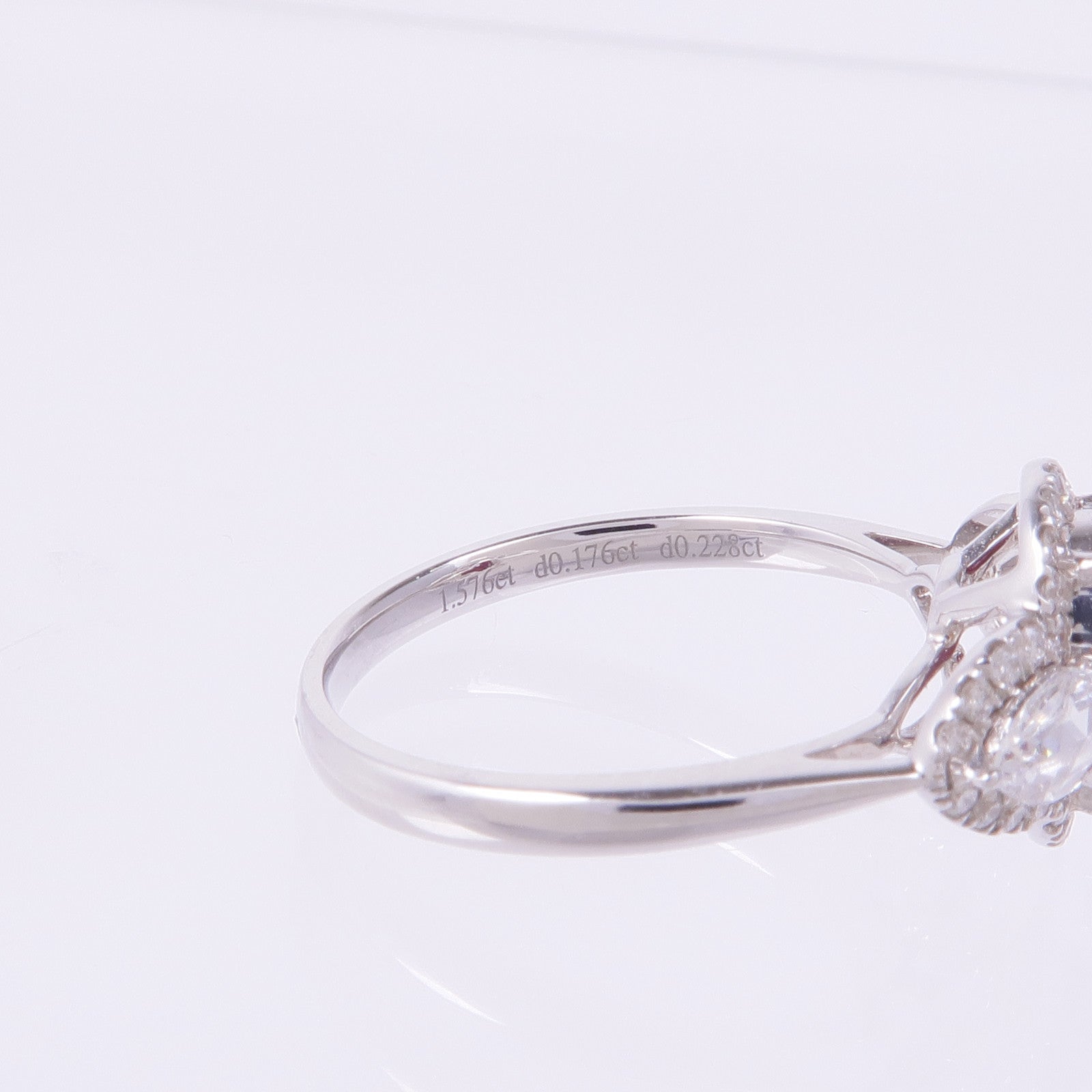 JEWELRY 18K白金Ruby Diamond Ring紅寶石/鑽石戒指US#6.5