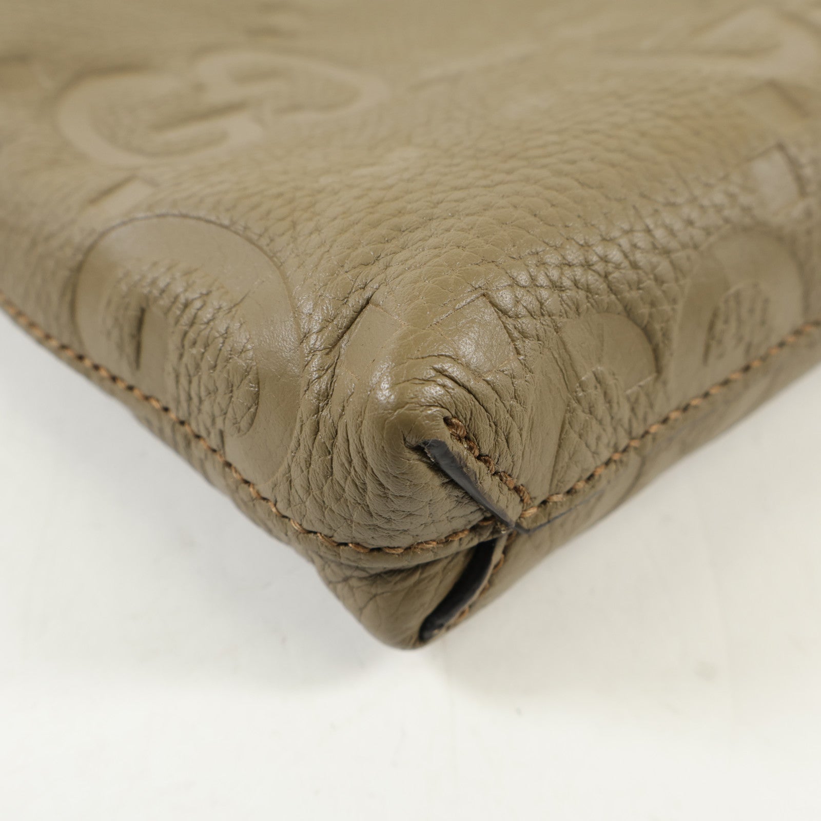 GUCCI 羊皮皮革Jumbo GG Messenger銀扣手挽肩背兩用袋