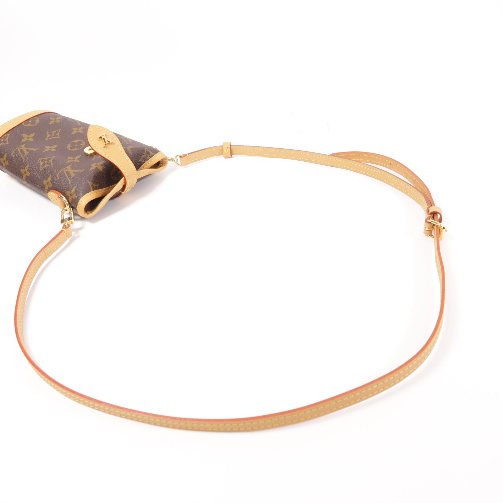 LOUIS VUITTON LV GHW Fold Me Pouch Shoulder Bag M80874 Monogram Brown