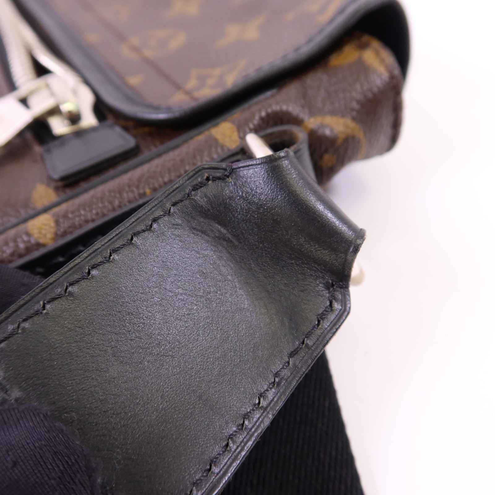 LOUIS VUITTON Monogram Macassar Bass MM金扣肩背袋M56715