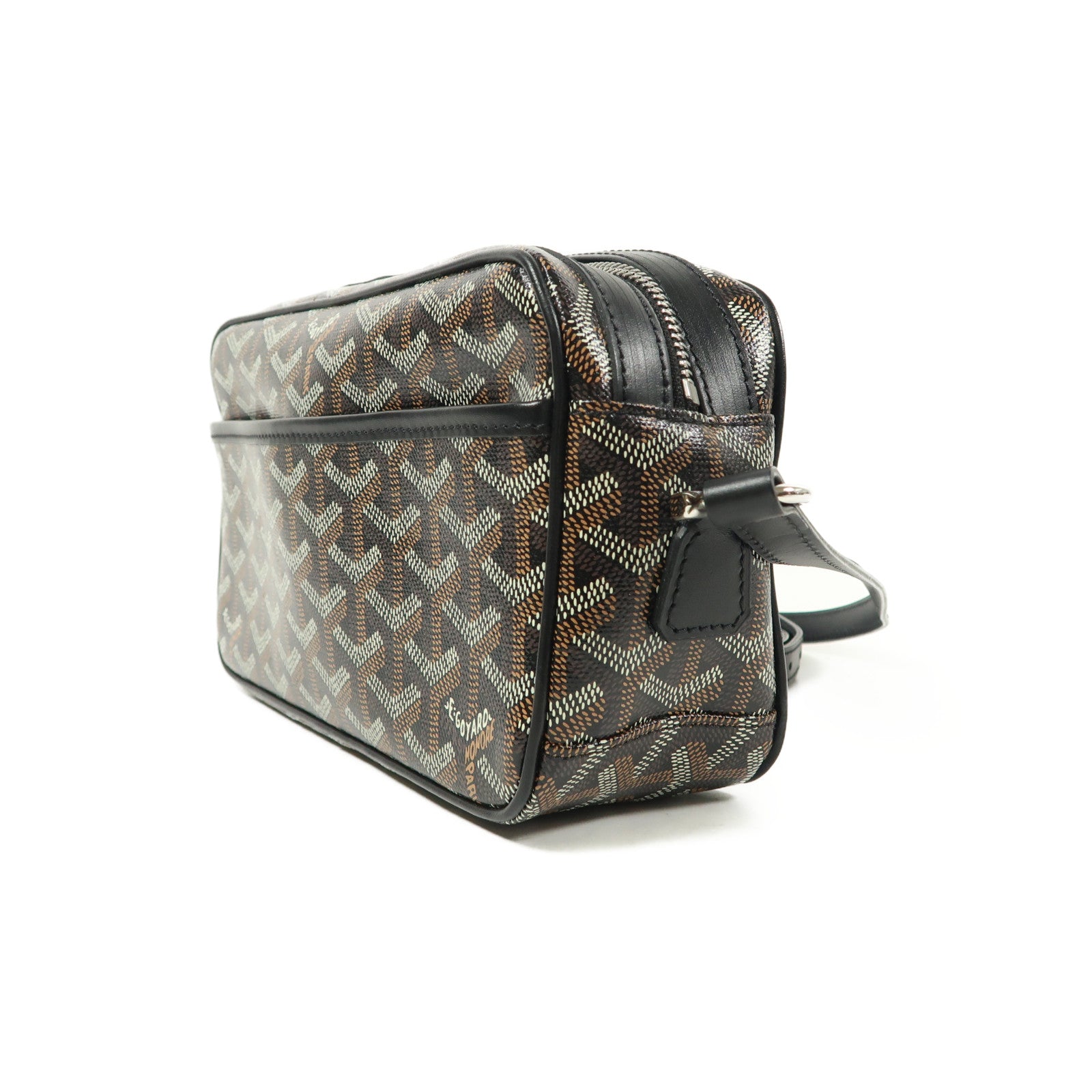 GOYARD 塗層帆布Cap-Vert PM銀扣肩背袋