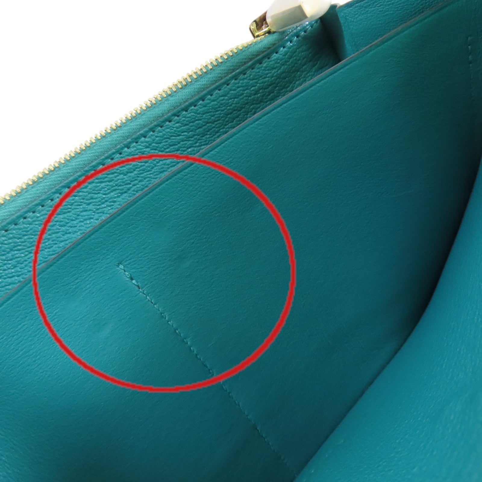 HERMES GHW Kelly Long Wallet Chevre Leather
