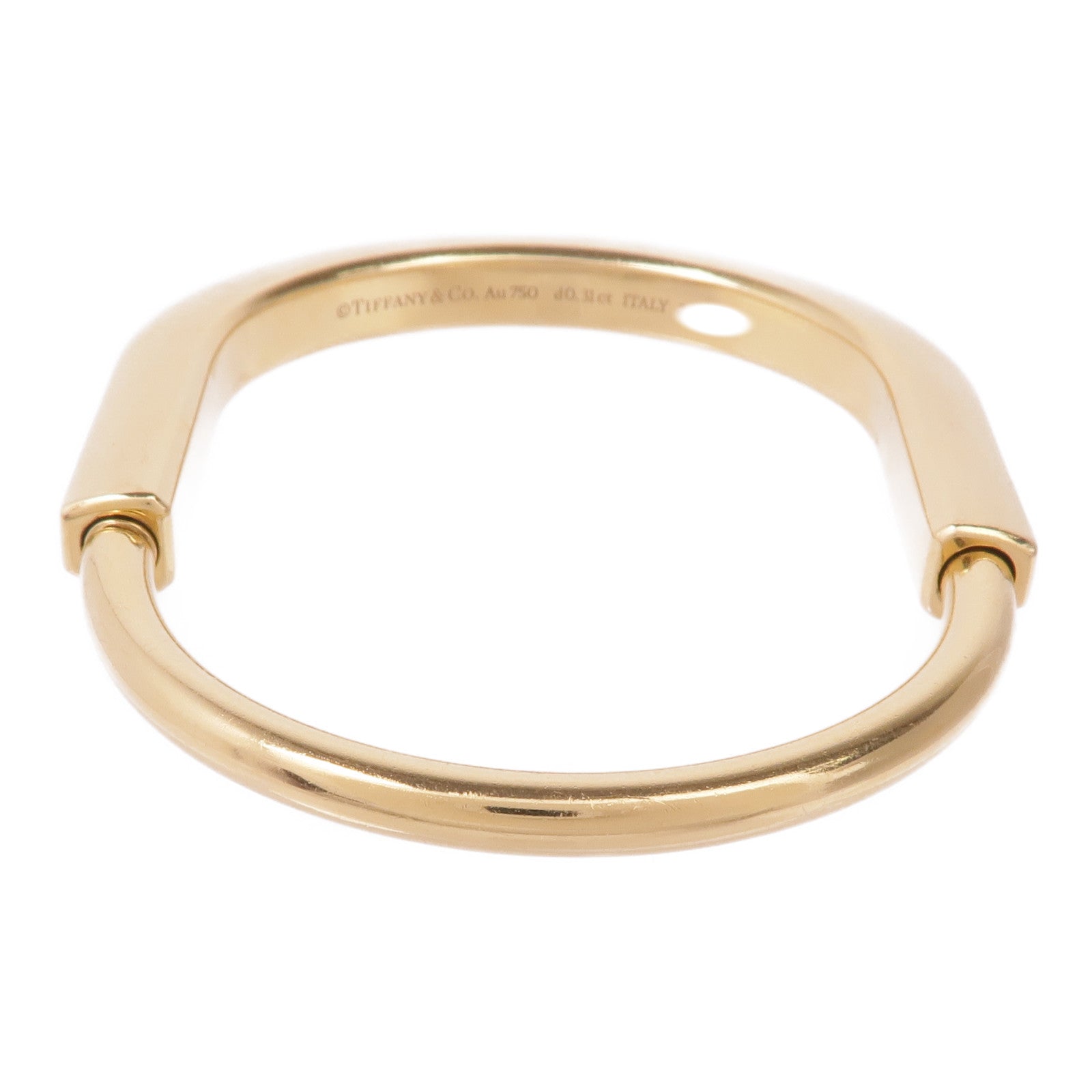 TIFFANY＆CO 18K黃金Tiffany Lock鑽石手鐲