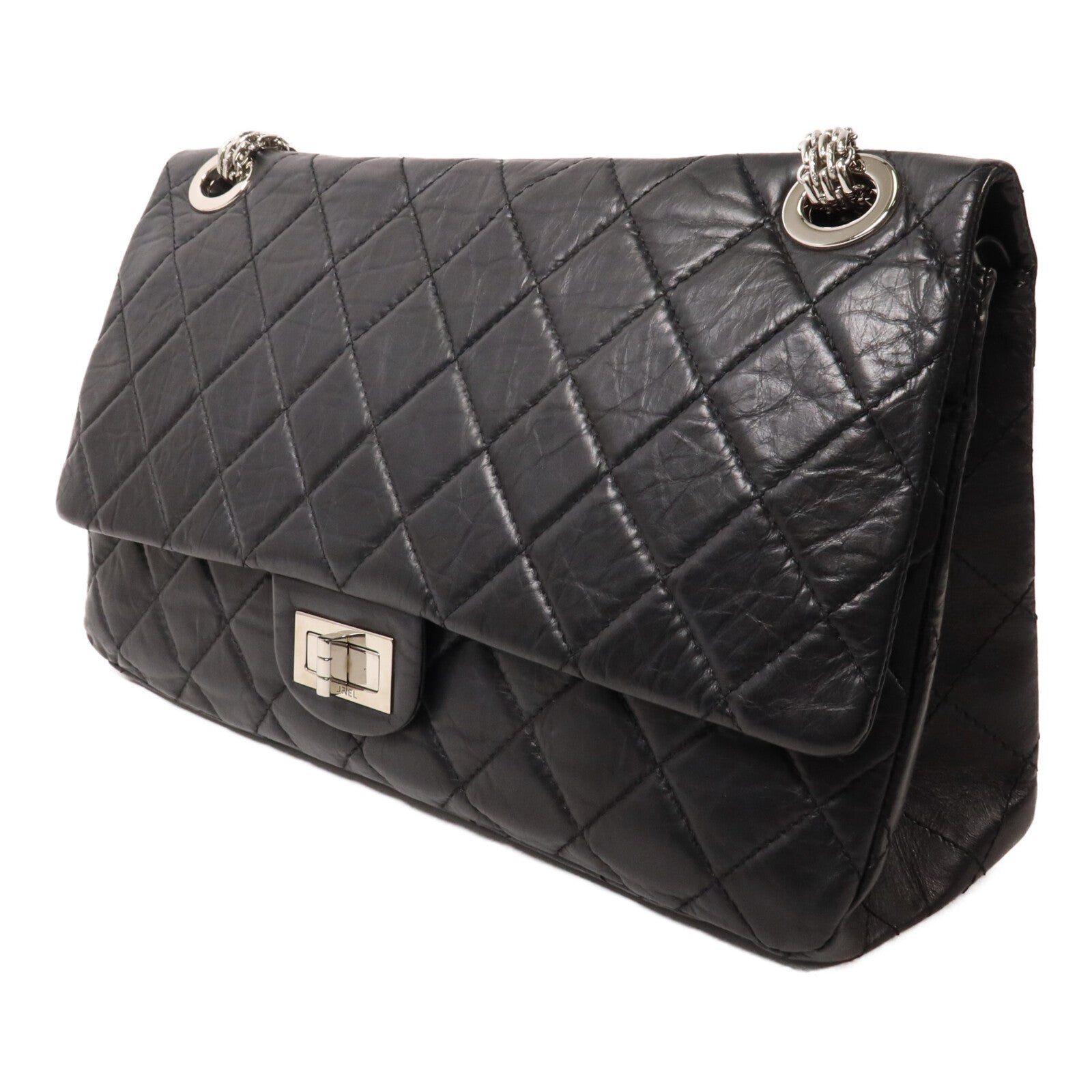 CHANEL 牛皮皮革2.55 Reissue 226 Double Flap Bag鏈帶肩背袋