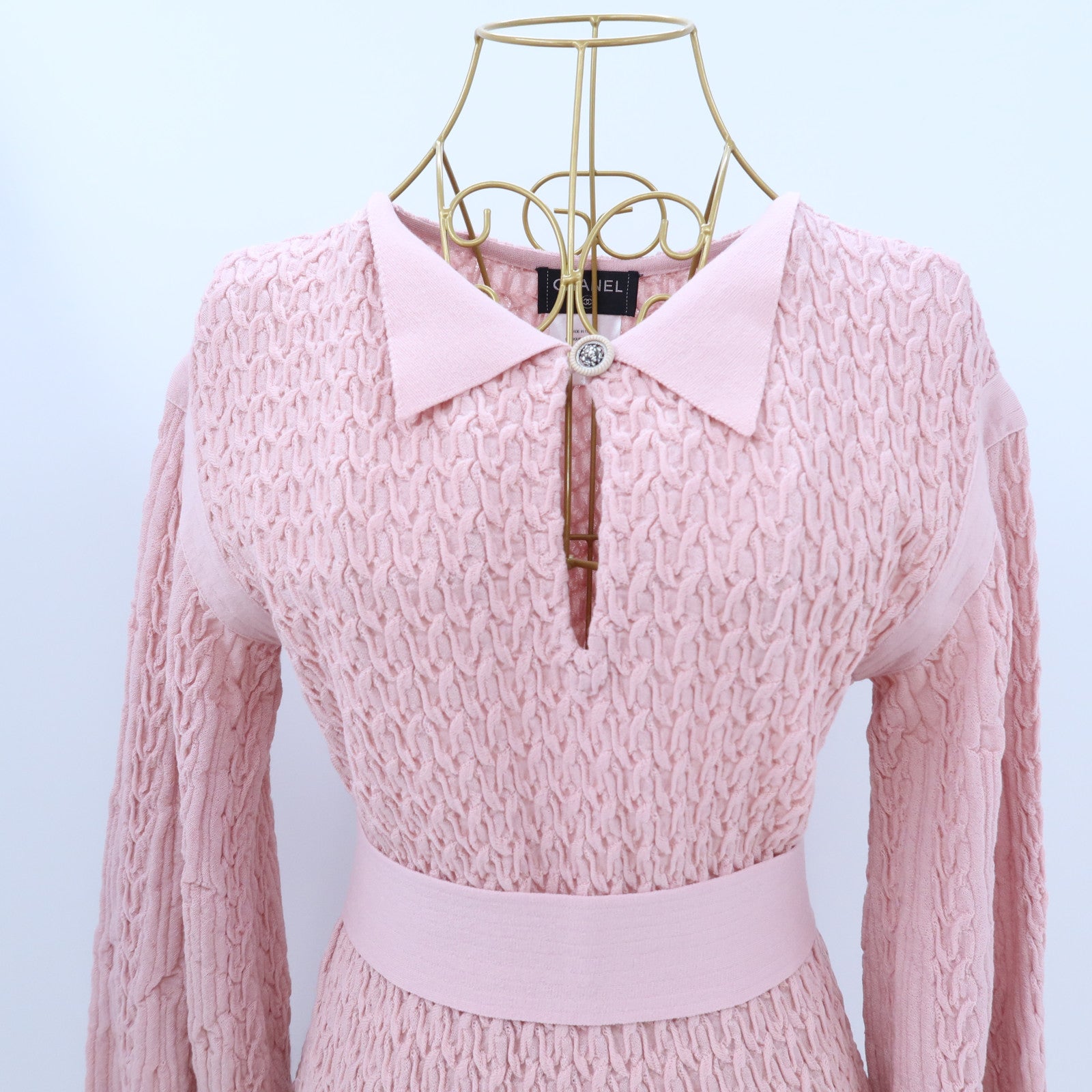 CHANEL Wool/Nylon Lion Button Long Dress連身裙