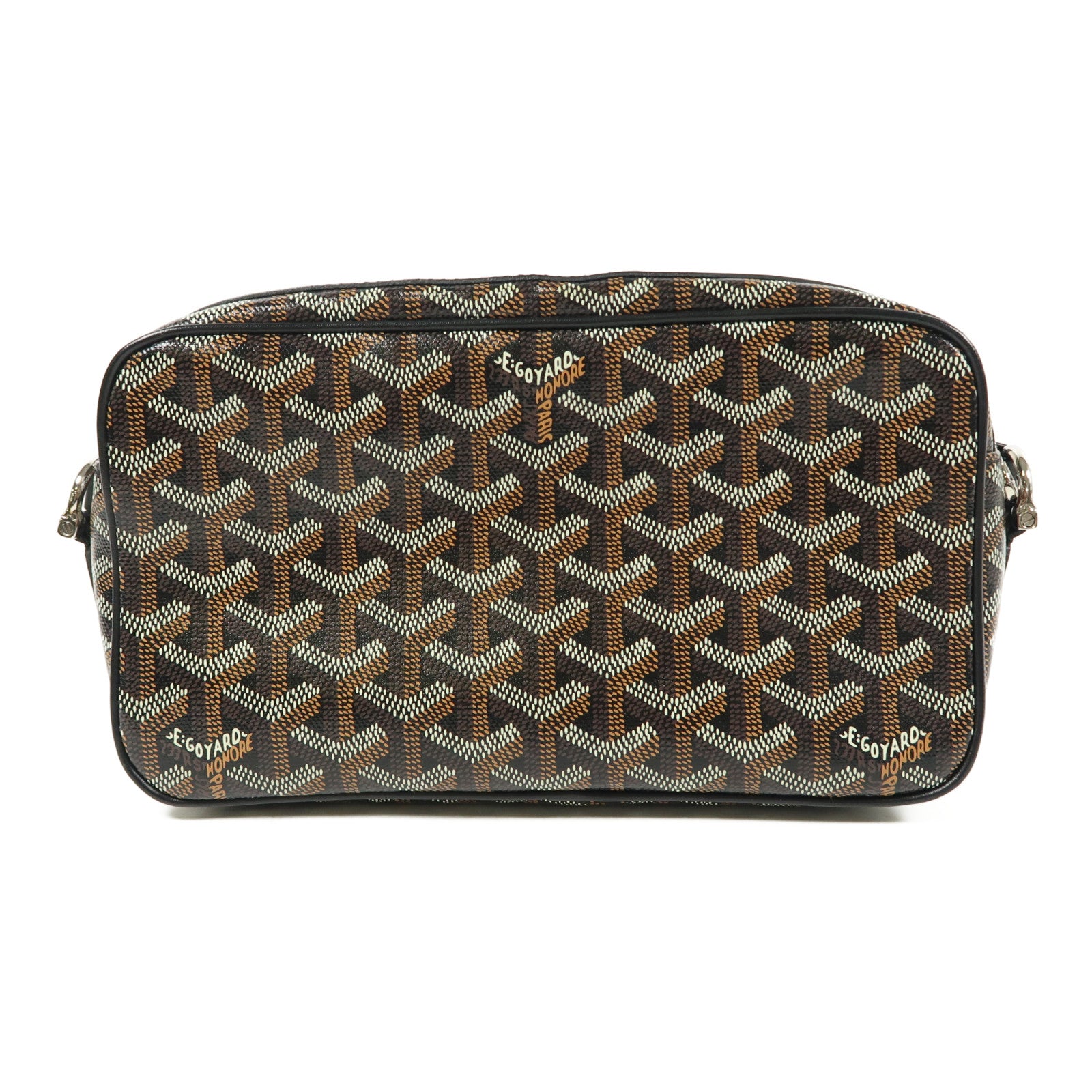 GOYARD 塗層帆布Cap-Vert PM銀扣肩背袋