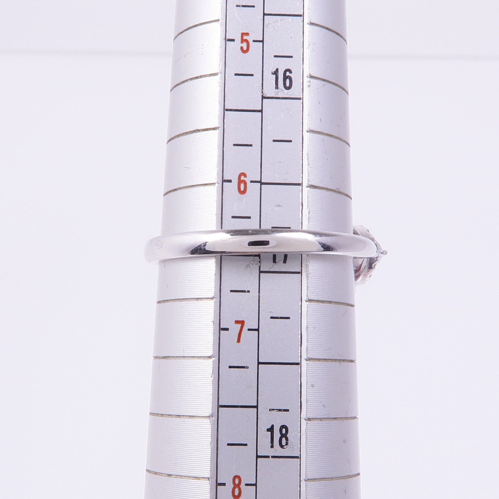 JEWELRY 18K白金Ruby Diamond Ring紅寶石/鑽石戒指US#6.5