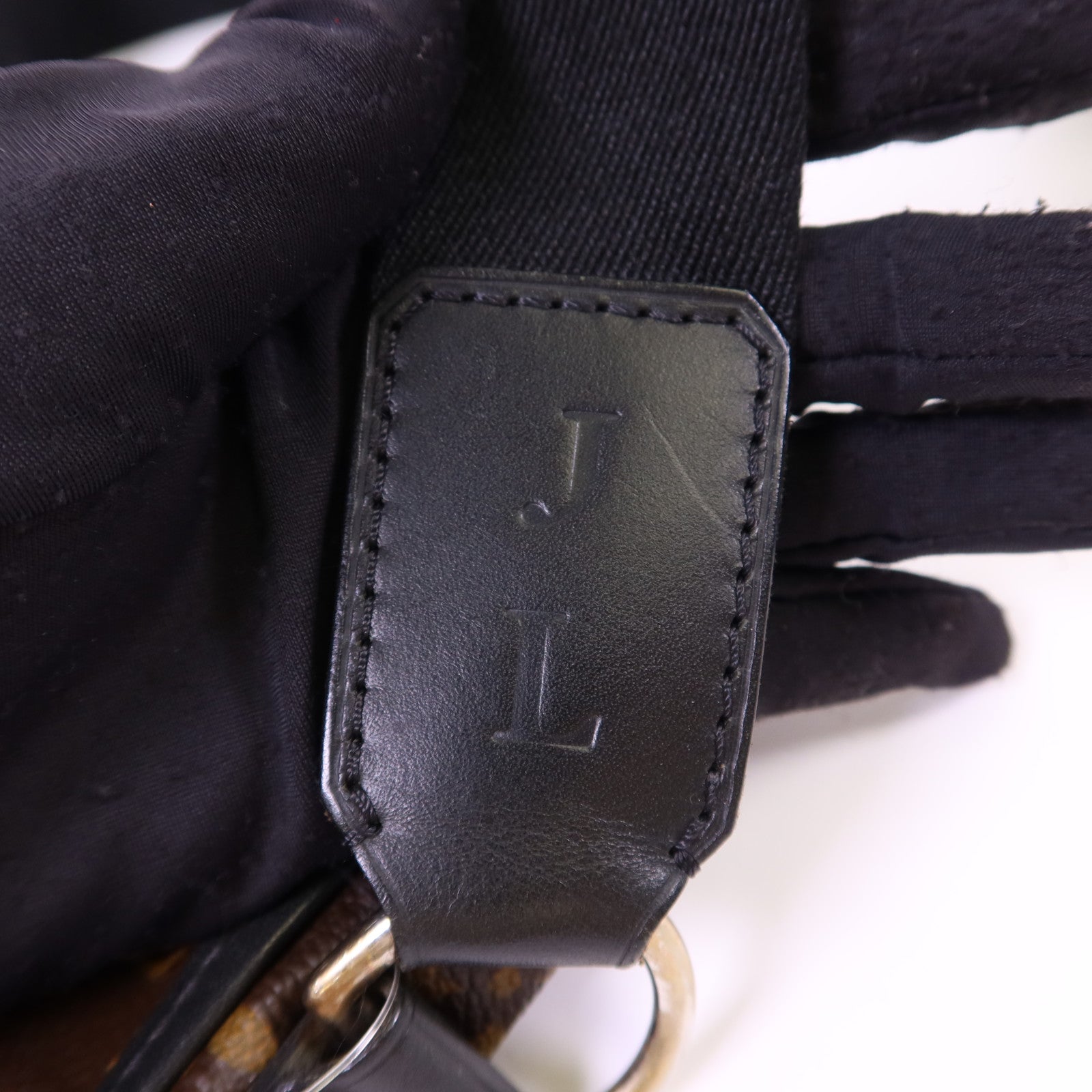 LOUIS VUITTON Monogram Macassar Bass MM金扣肩背袋M56715