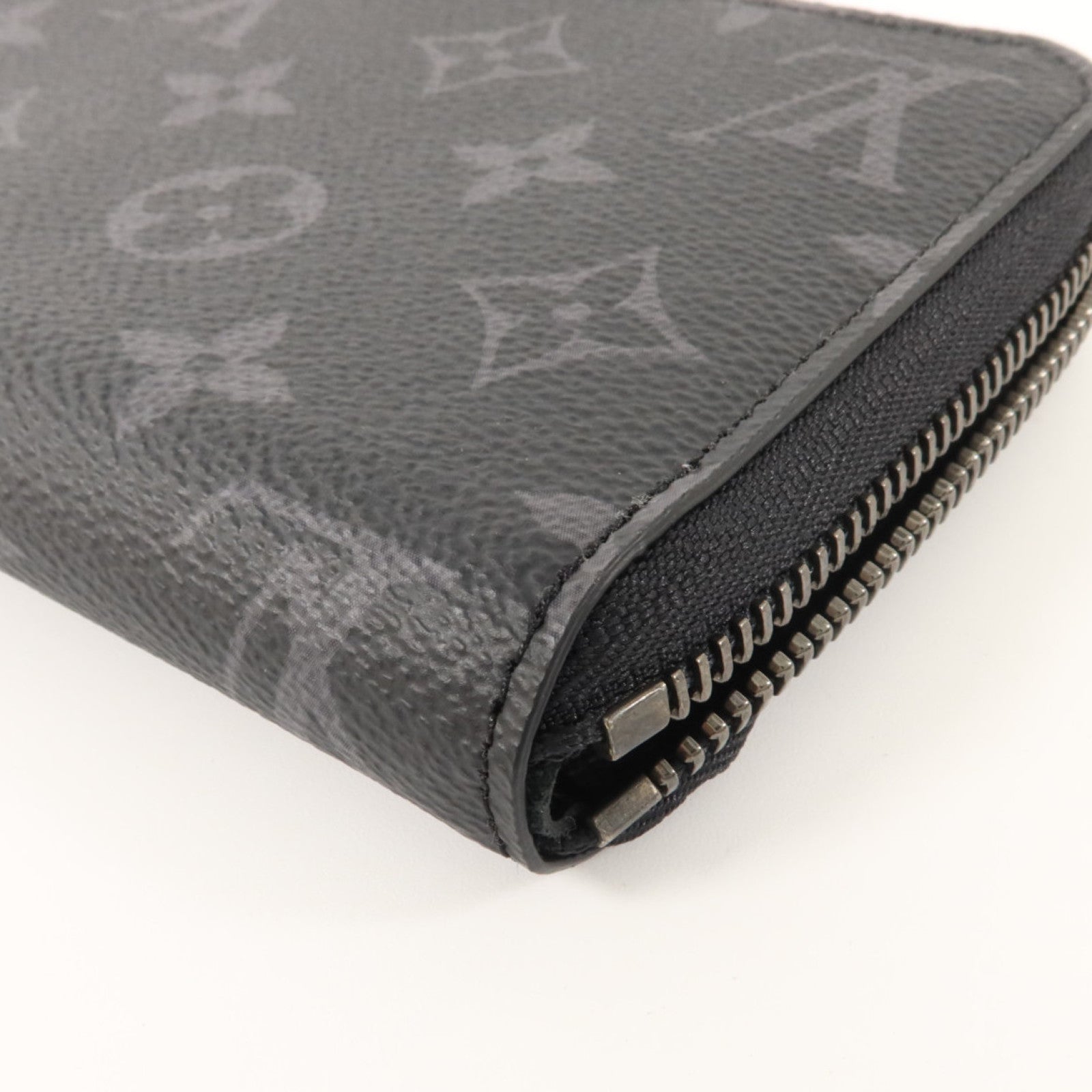 LOUIS VUITTON Monogram Eclipse Zippy Wallet Horizontal銀扣長錢包