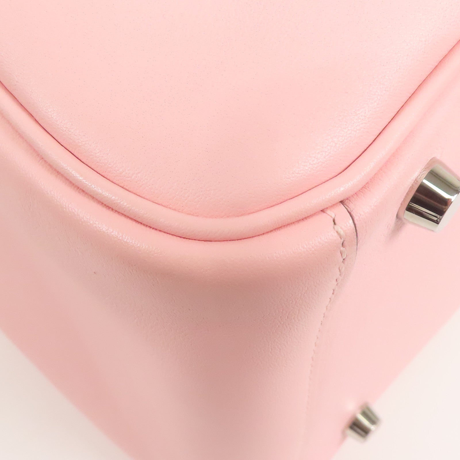 HERMES Swift皮革Lindy 30銀扣手挽肩背兩用袋Rose Sakura