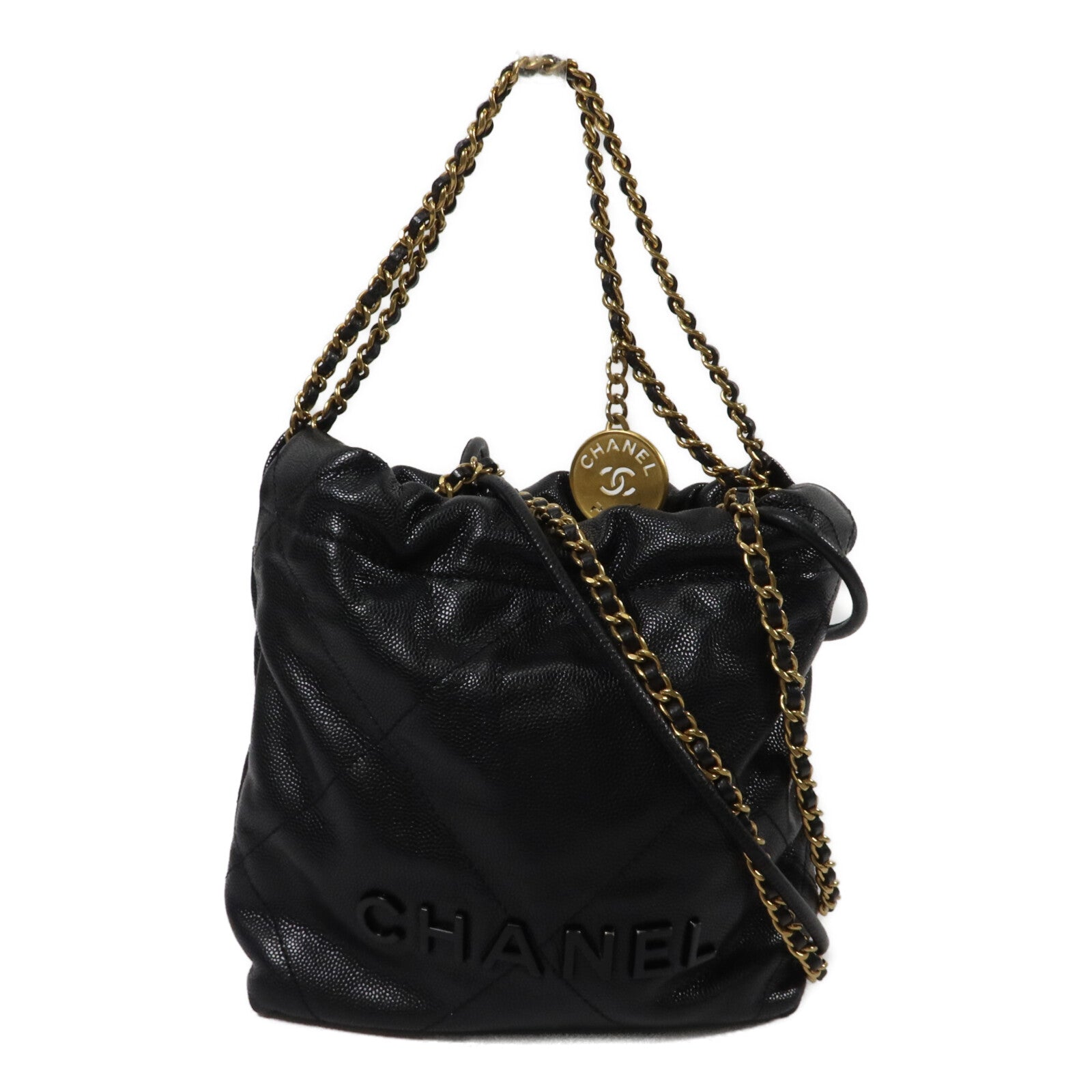 CHANEL 牛皮皮革Chanel 22 Mini鏈帶肩背袋